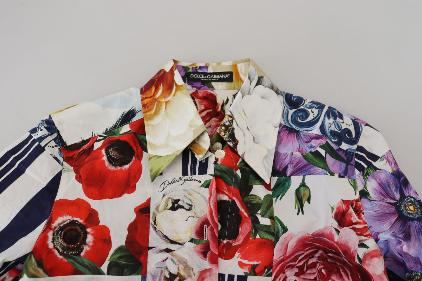 - Elegant Floral Cotton Long Sleeve Top