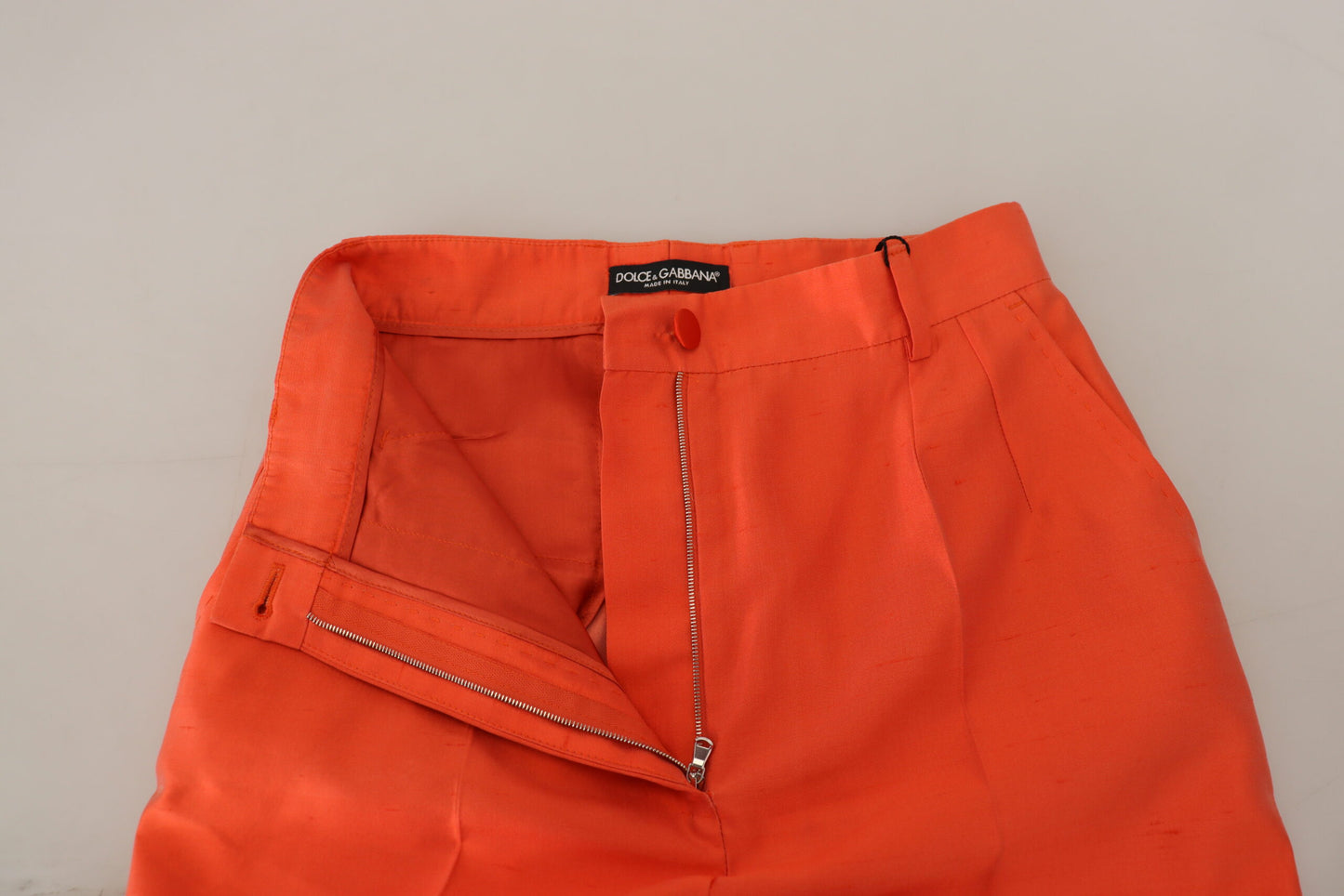 - Elegant Silk High-Waist Cropped Pants