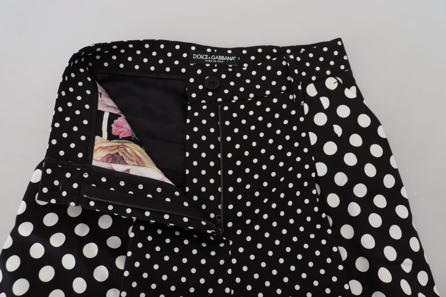 - Elegant High-Waist Polka Dot Pants