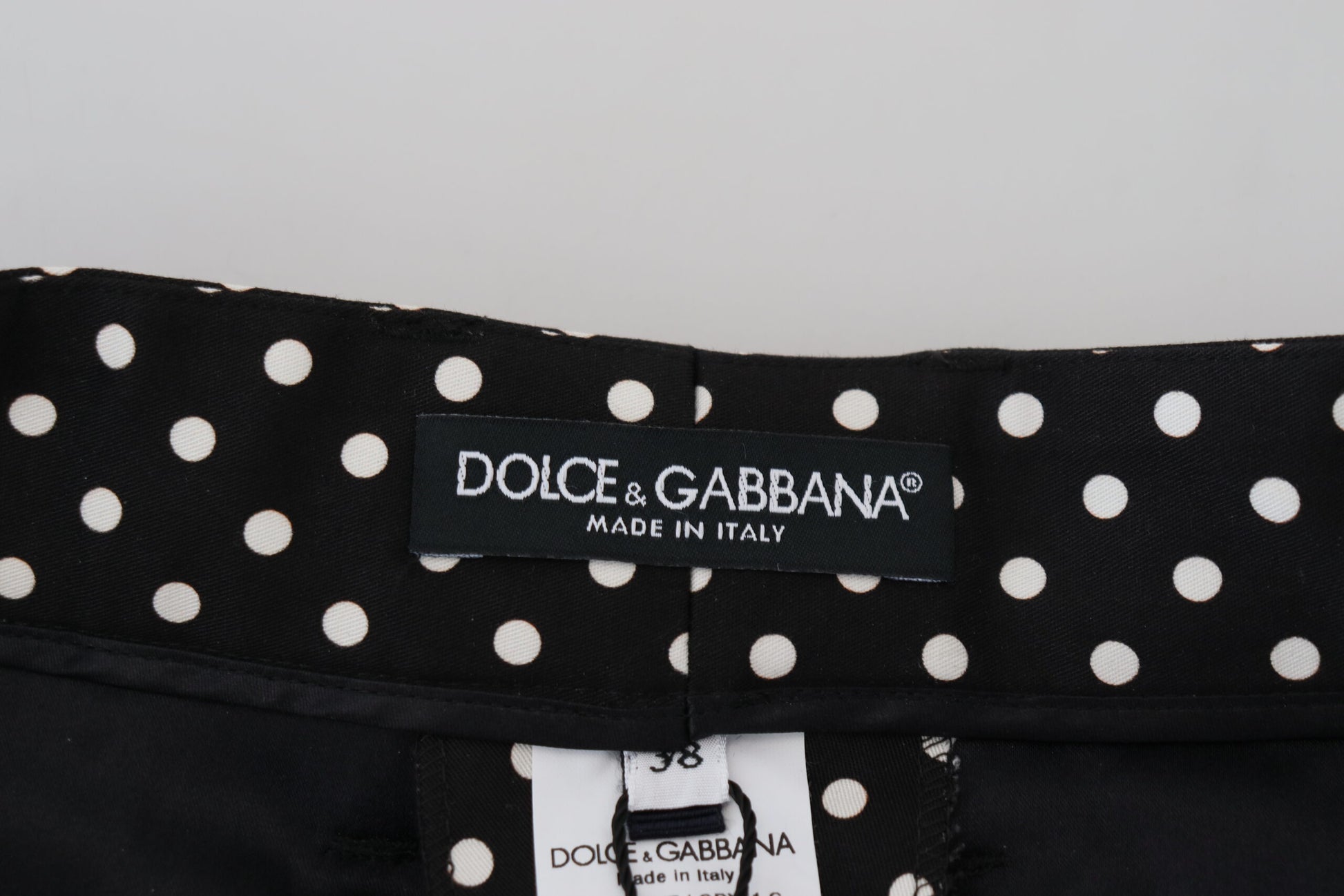 Elegant High-Waist Polka Dot Pants by Dolce & Gabbana