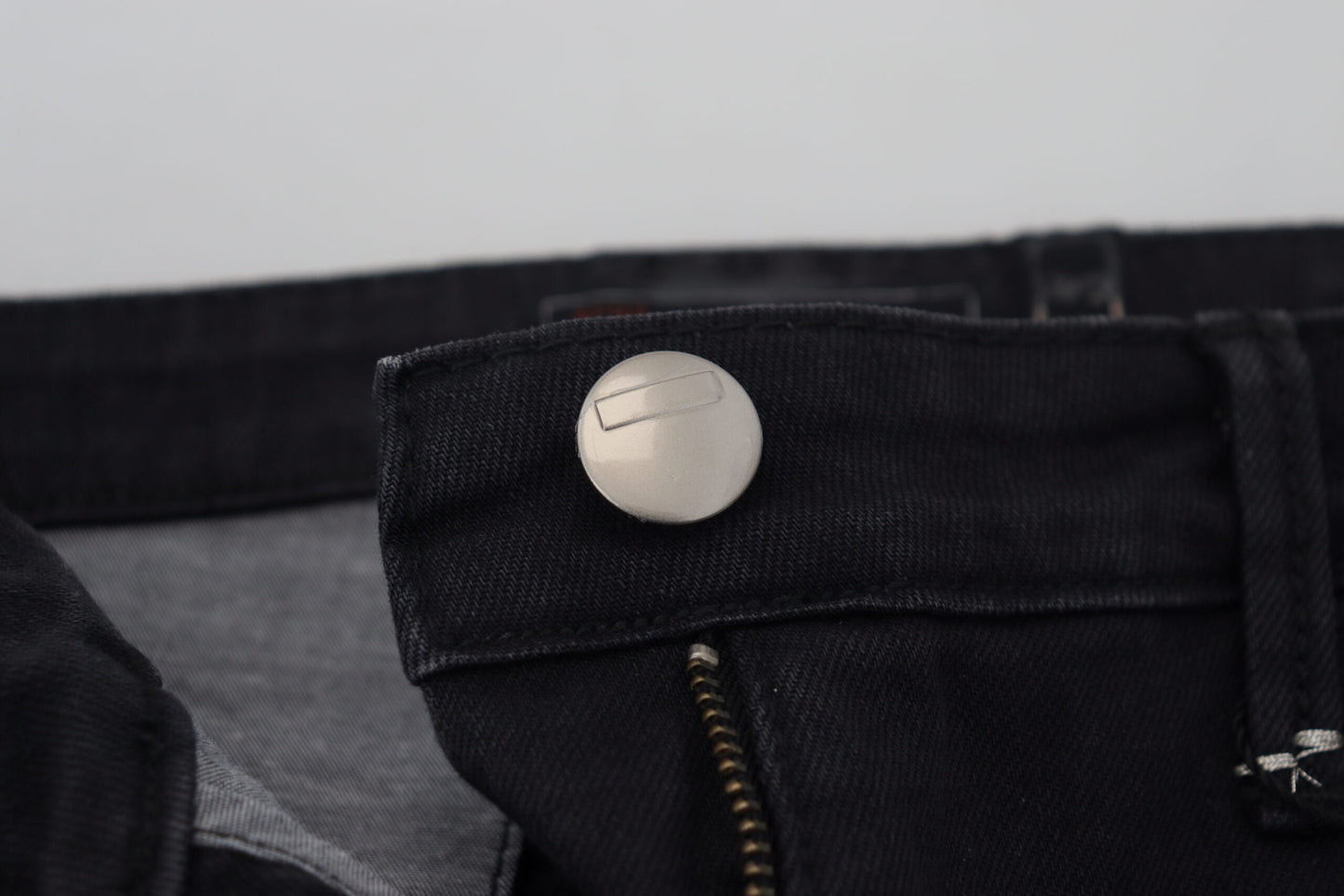 - Sleek Black Washed Low Waist Skinny Jeans