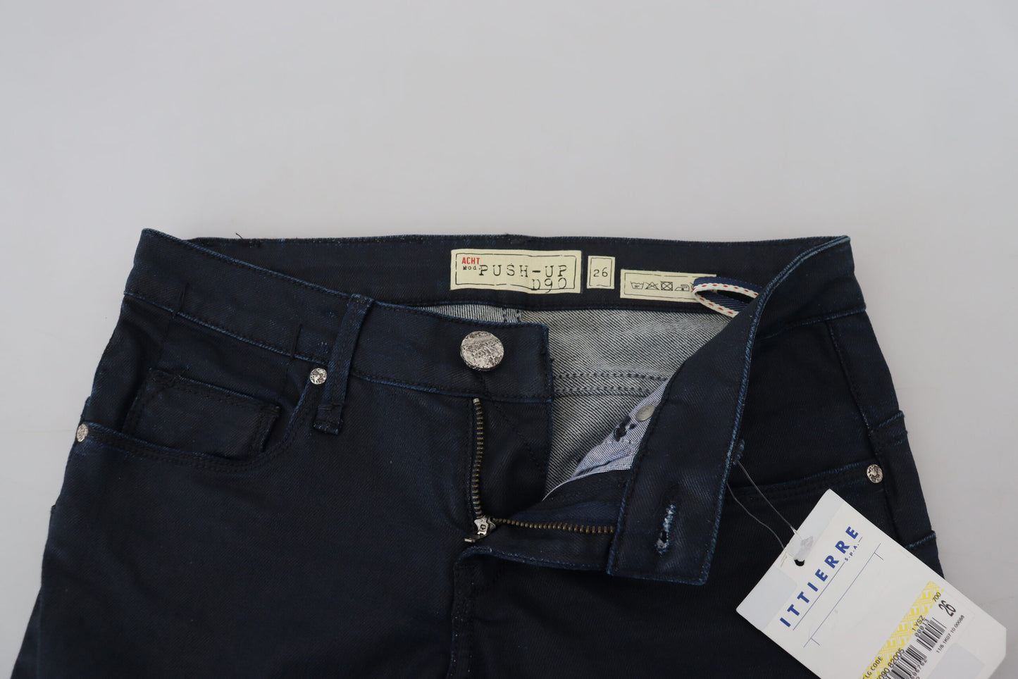 - Chic Low Waist Skinny Jeans in Blue