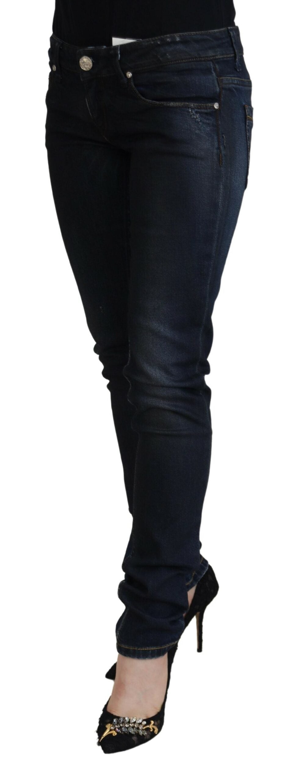 - Chic Low Waist Skinny Denim Pants