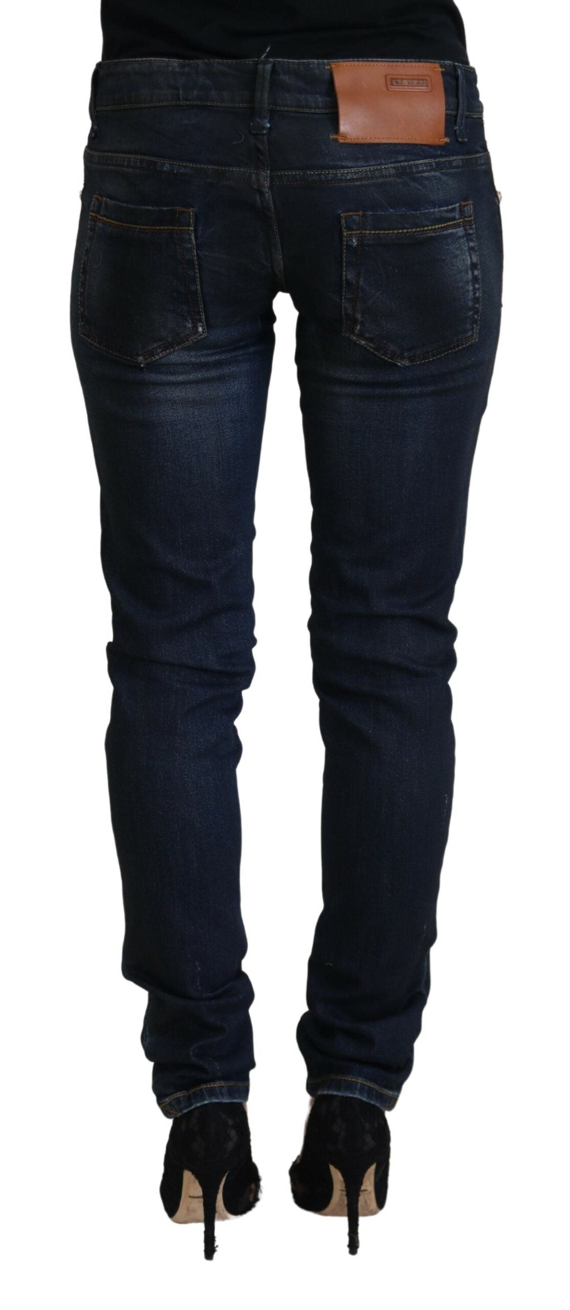 - Chic Low Waist Skinny Denim Pants