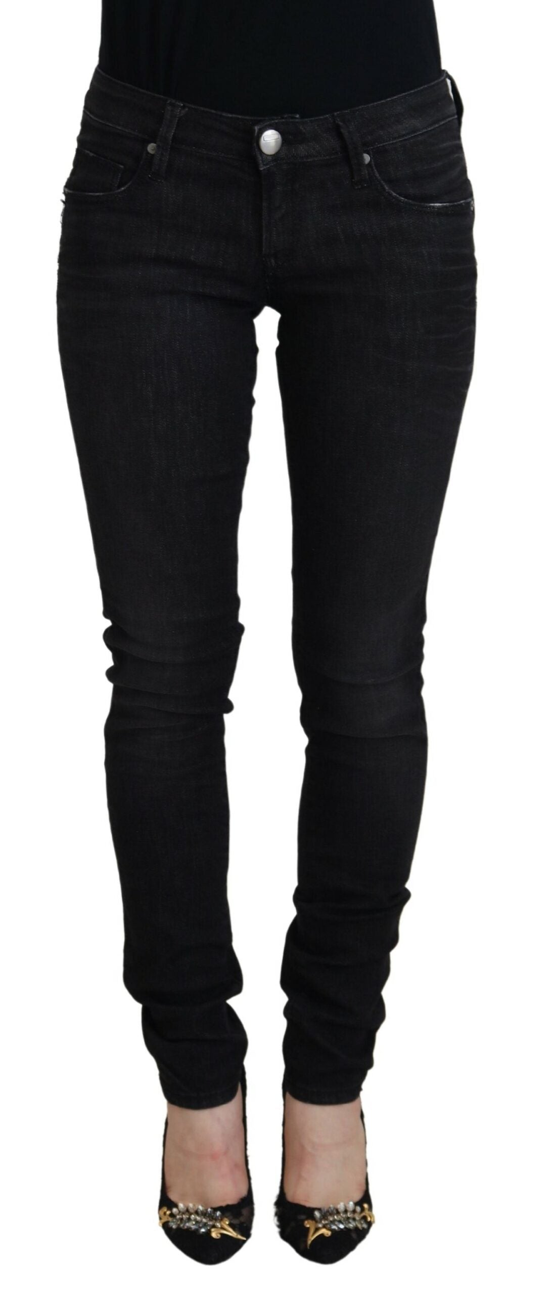 - Chic Low Waist Designer Skinny Jeans