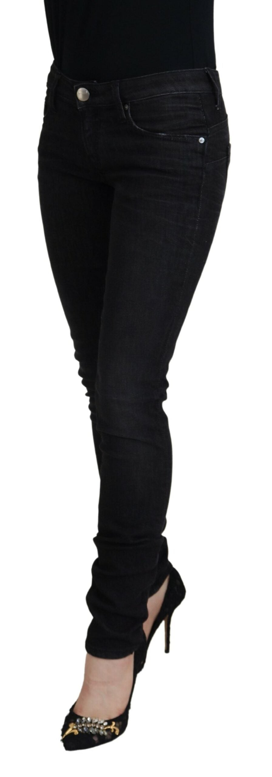 - Chic Low Waist Designer Skinny Jeans