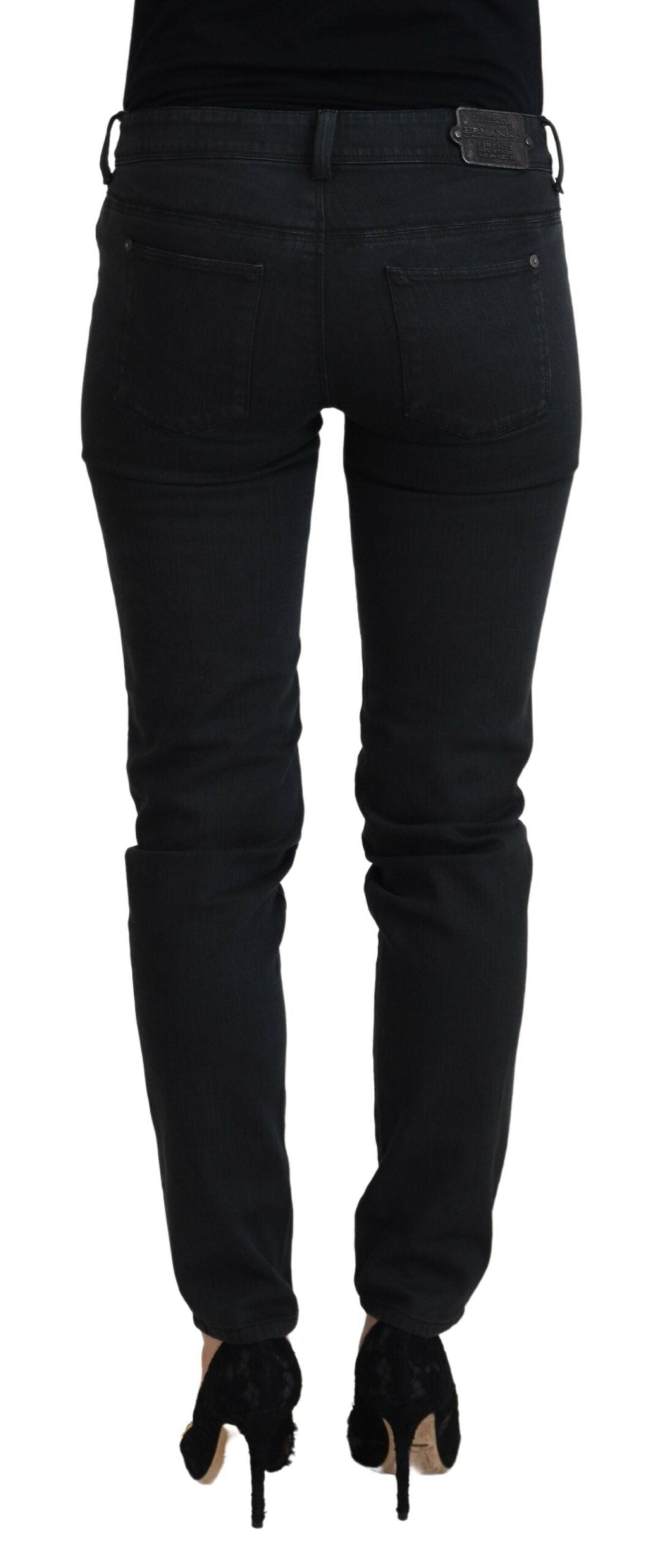 - Chic Low Waist Black Skinny Jeans