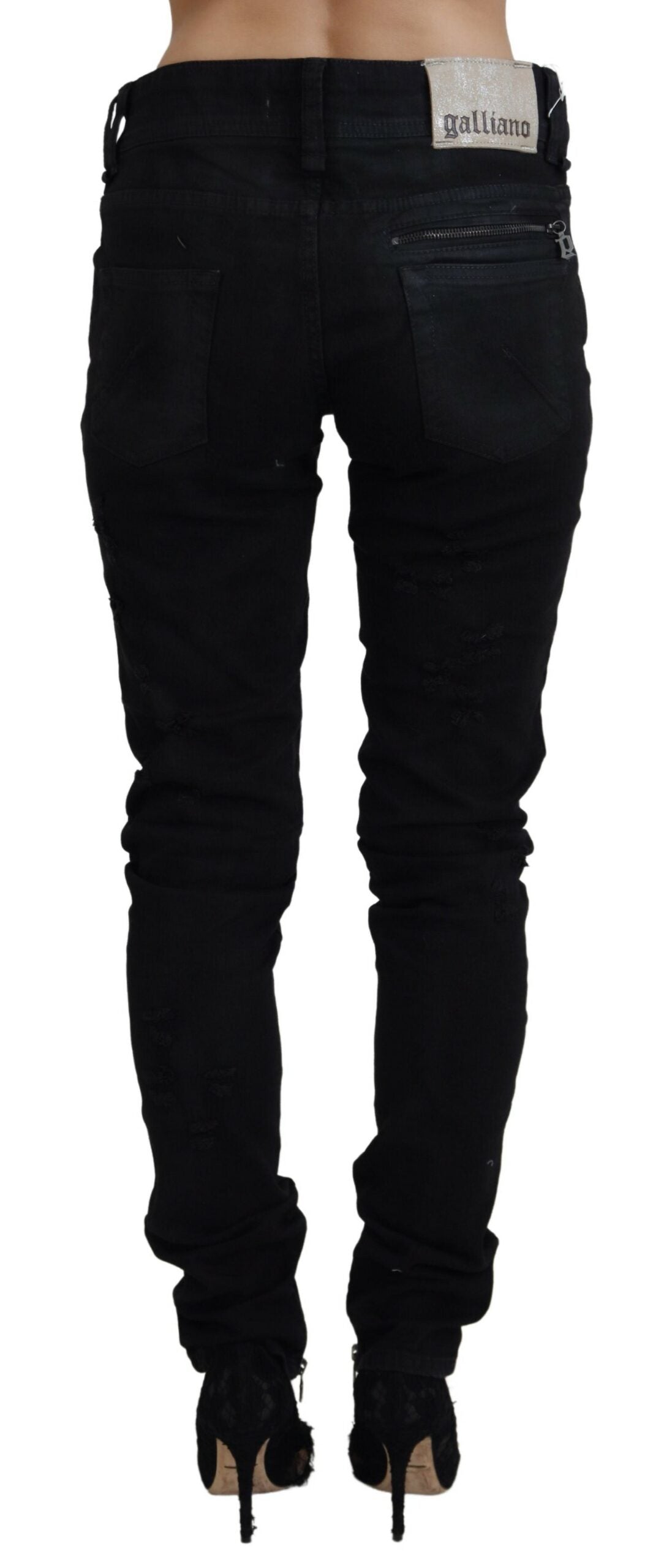 - Chic Mid Waist Flared Black Jeans