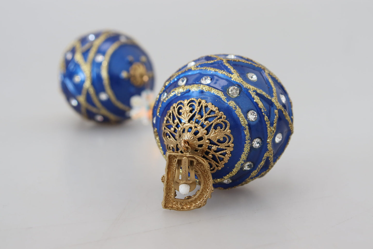 - Elegant Dangling Crystal Christmas Ball Earrings