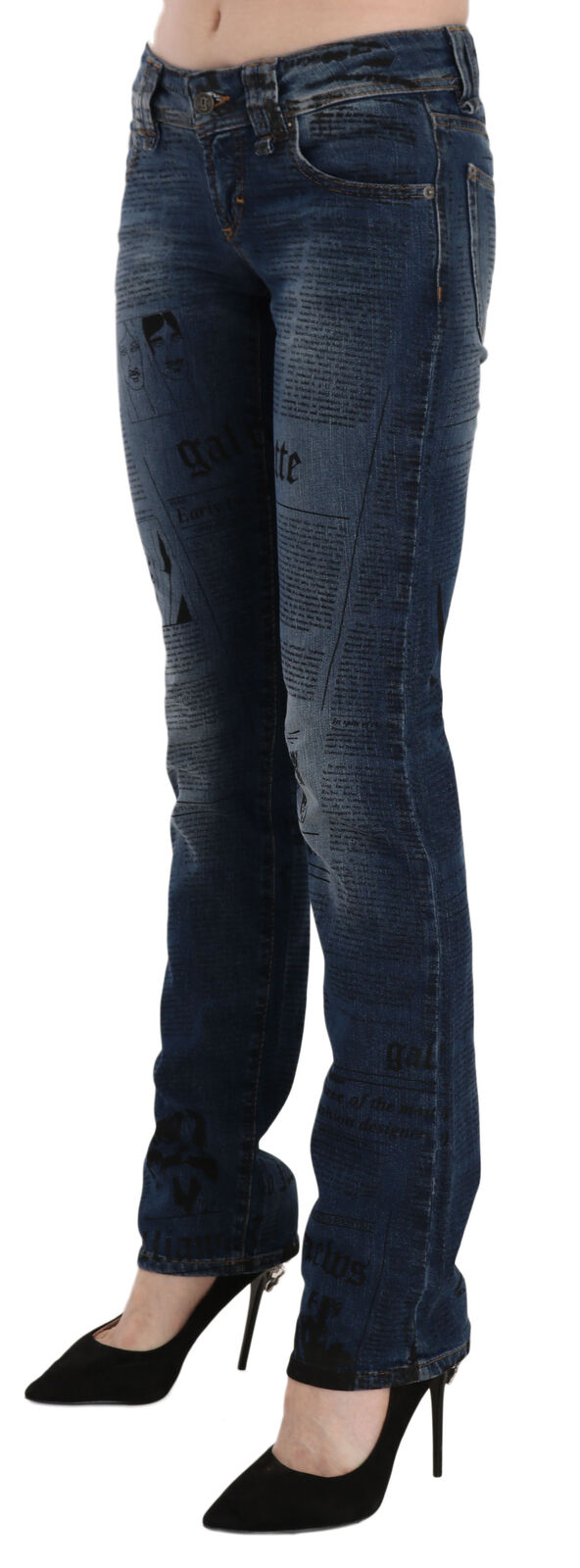 - Chic Blue Gazette Skinny Denim