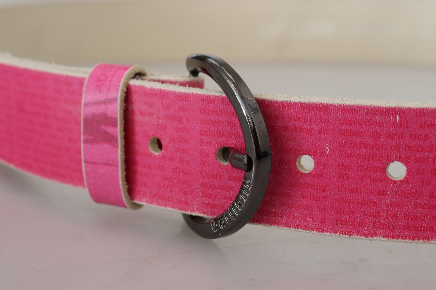 - Elegant Pink Leather Fashion Belt