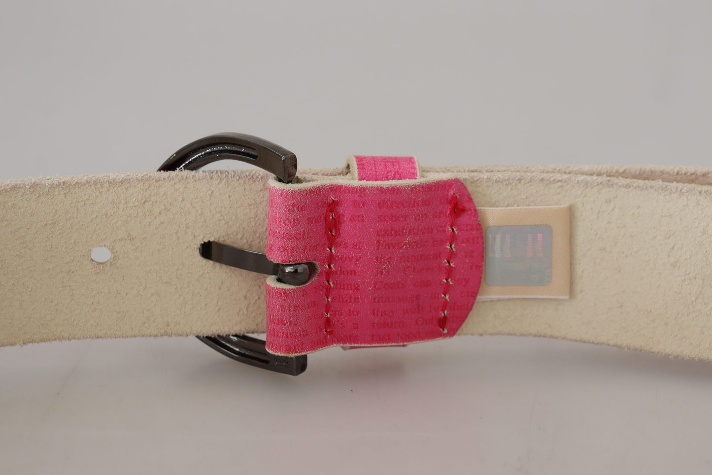 - Elegant Pink Leather Fashion Belt