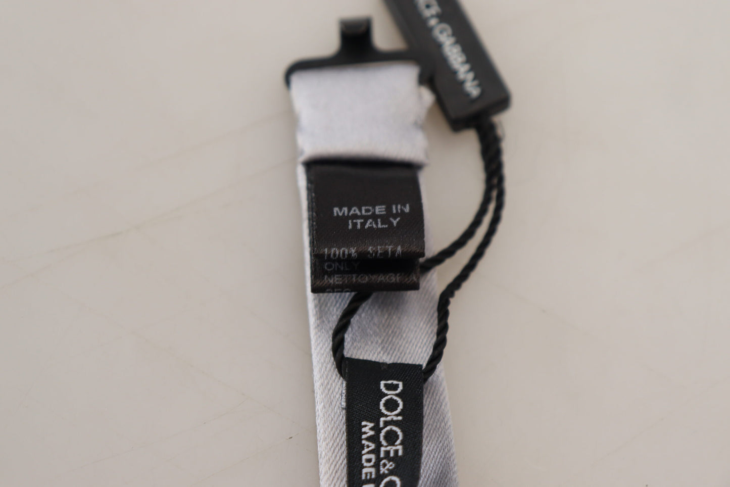 - Elegant Gray Silk Bow Tie