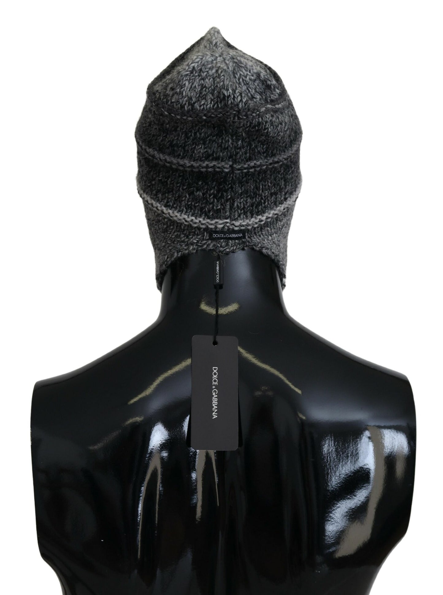 - Grey Knitted Trapper Beanie Hat