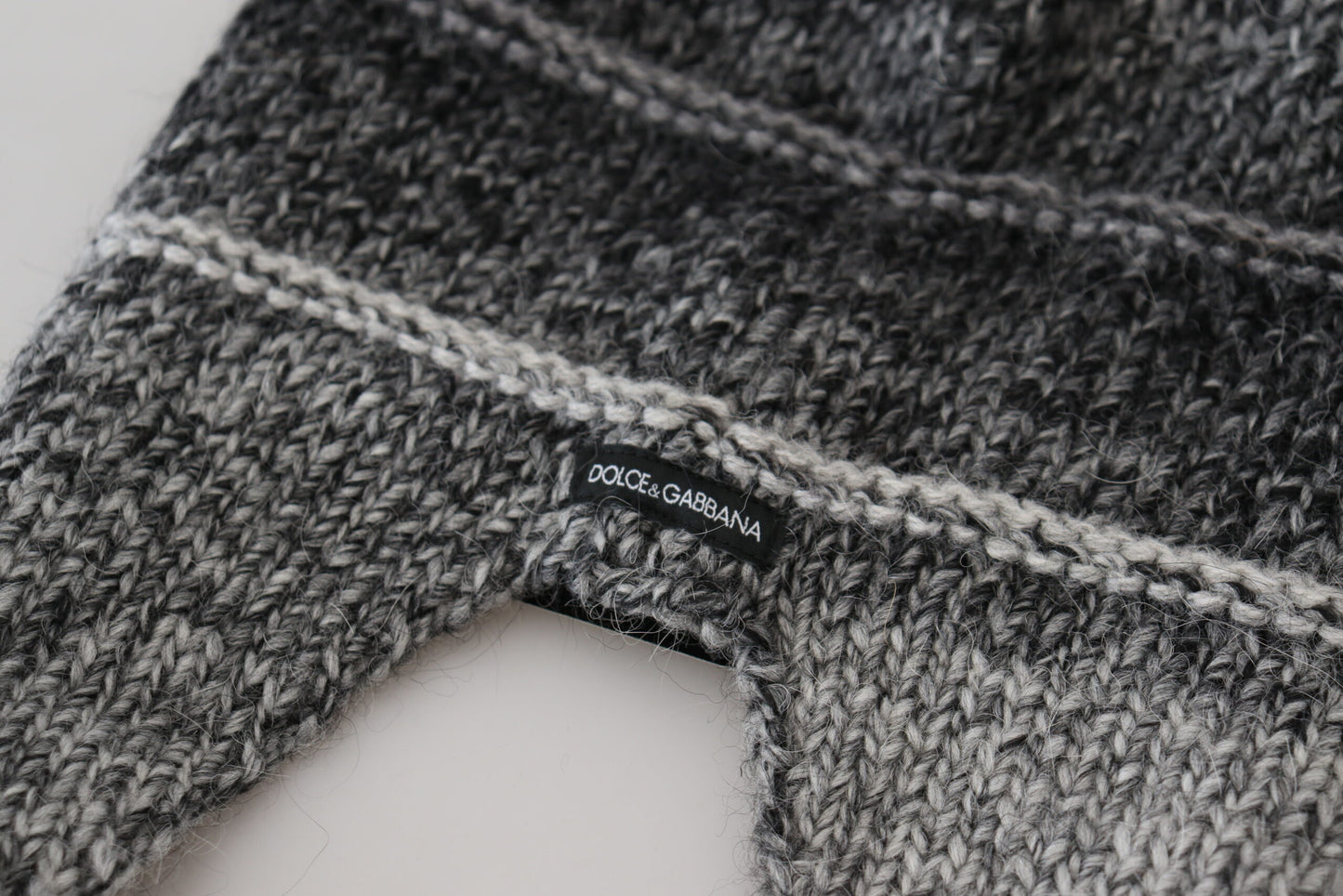 - Grey Knitted Trapper Beanie Hat