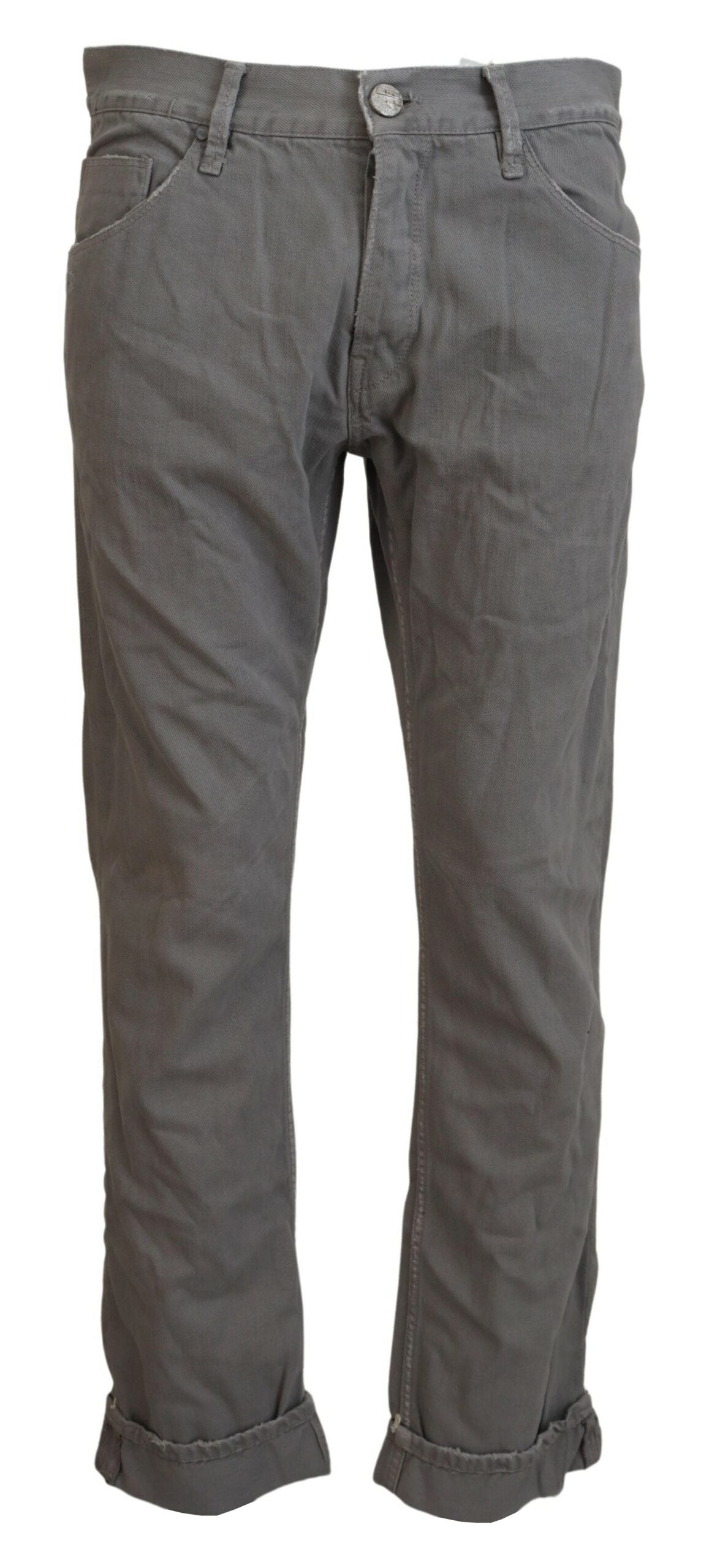 - Sleek Regular Denim Gray Jeans
