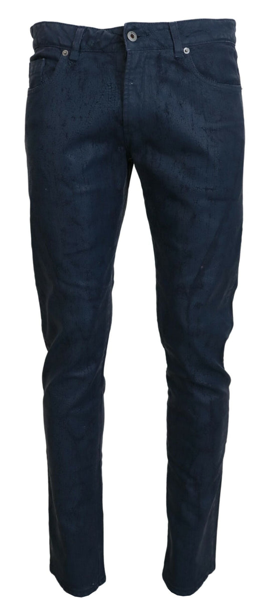 - Chic Tapered Blue Denim Jeans