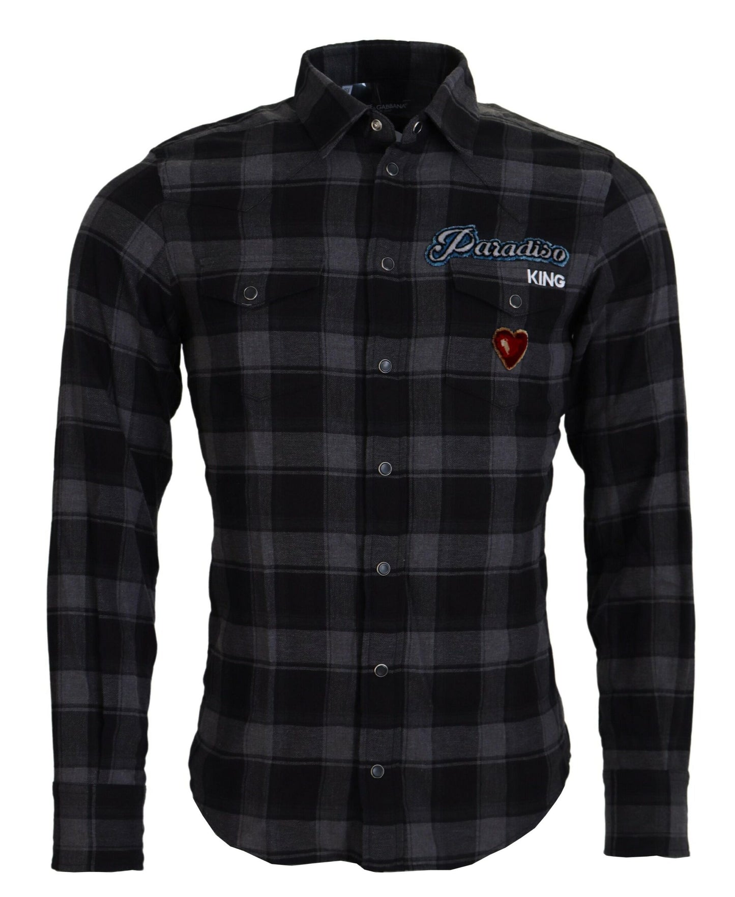 - Elegant Black and Gray Button Down Shirt