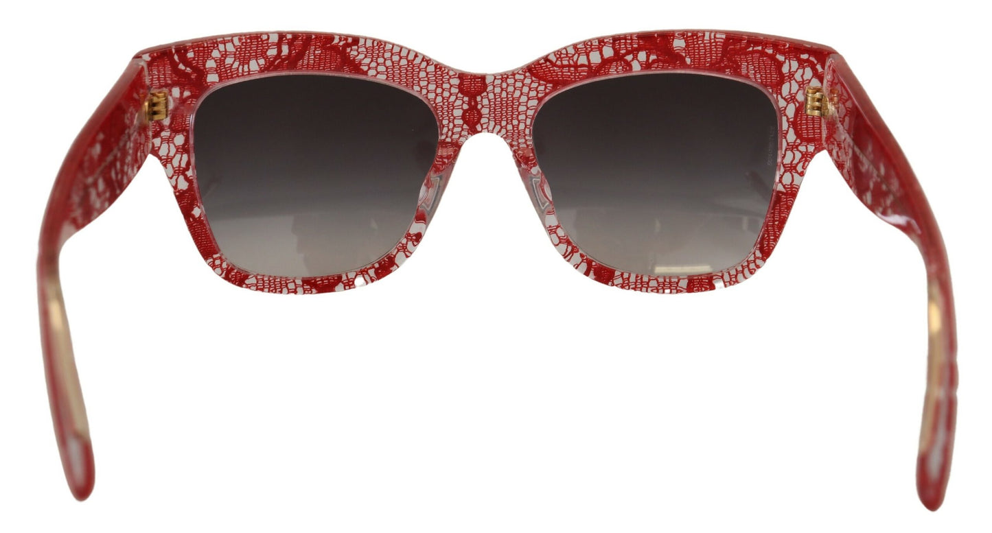 - Elegant Red Lace Detail Sunglasses