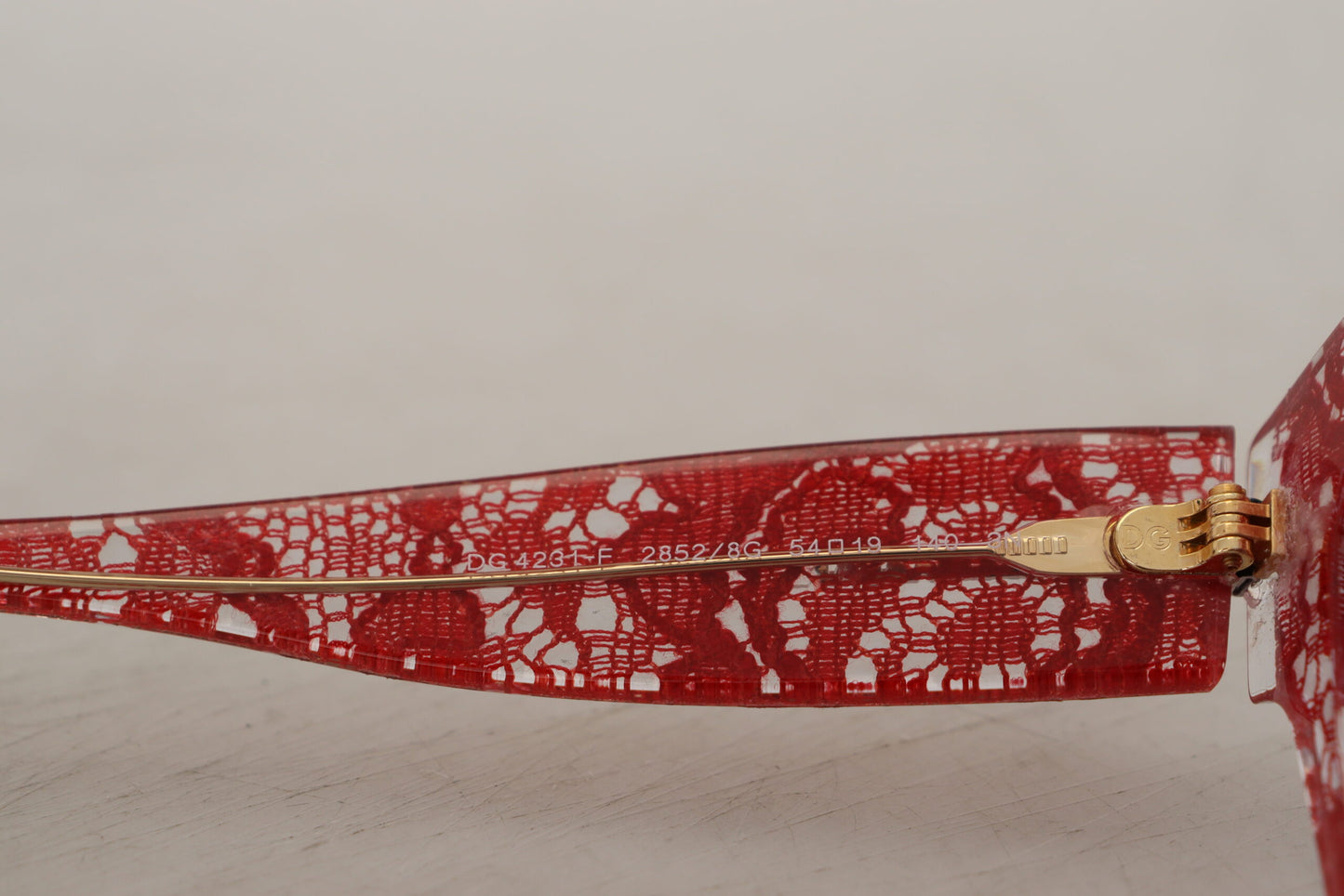 - Elegant Red Lace Detail Sunglasses