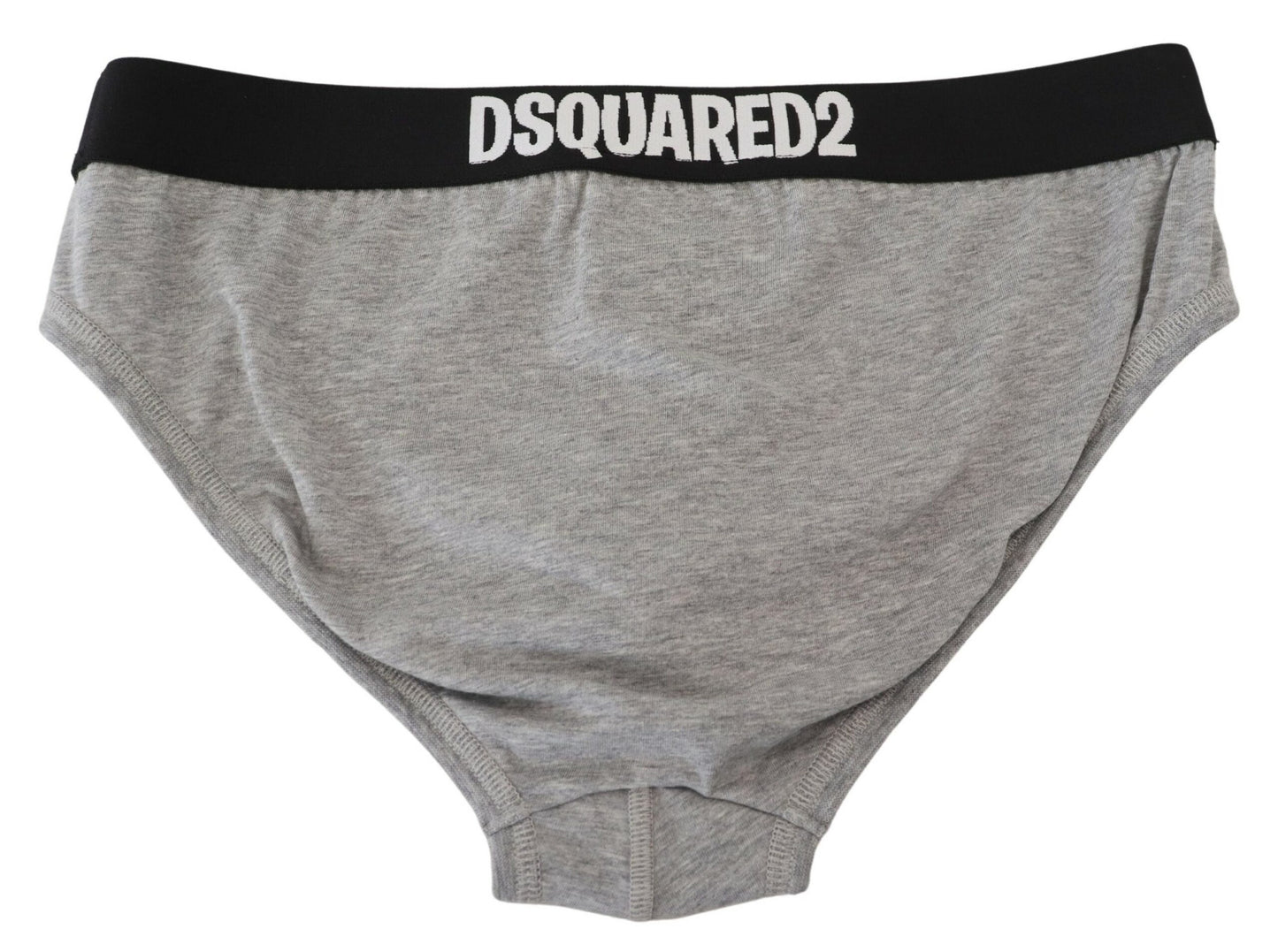 - Elegant Gray Cotton Stretch Briefs