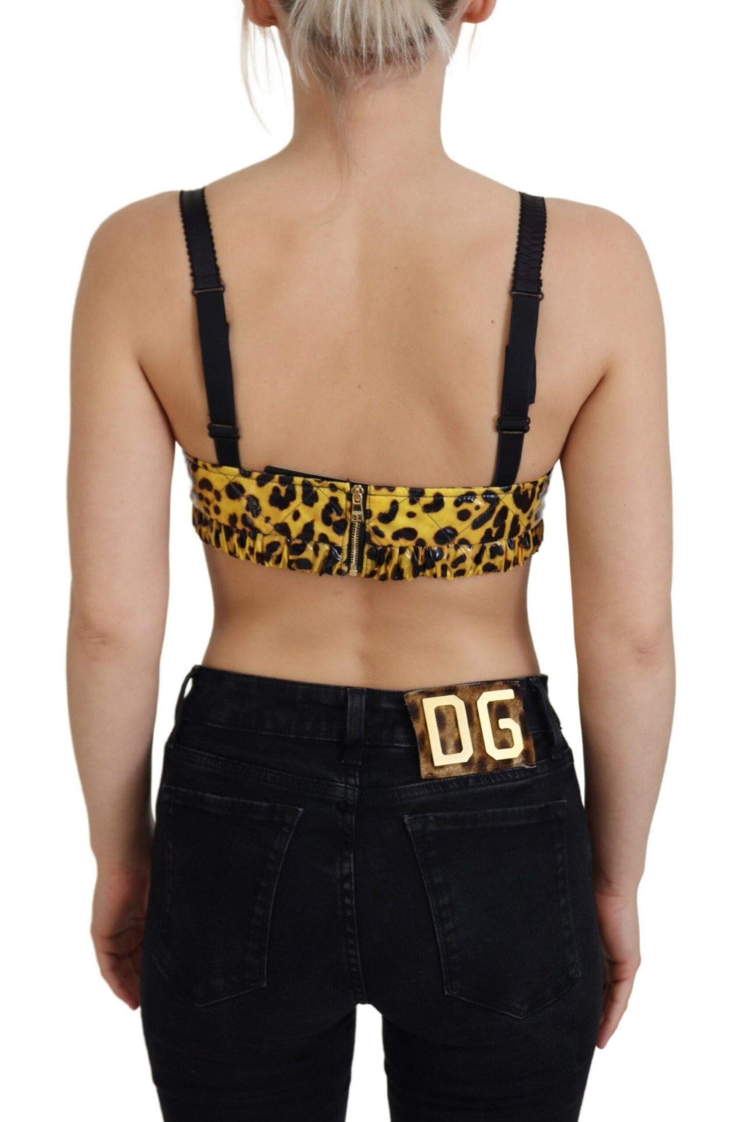 - Chic Leopard Print Sleeveless Corset Top