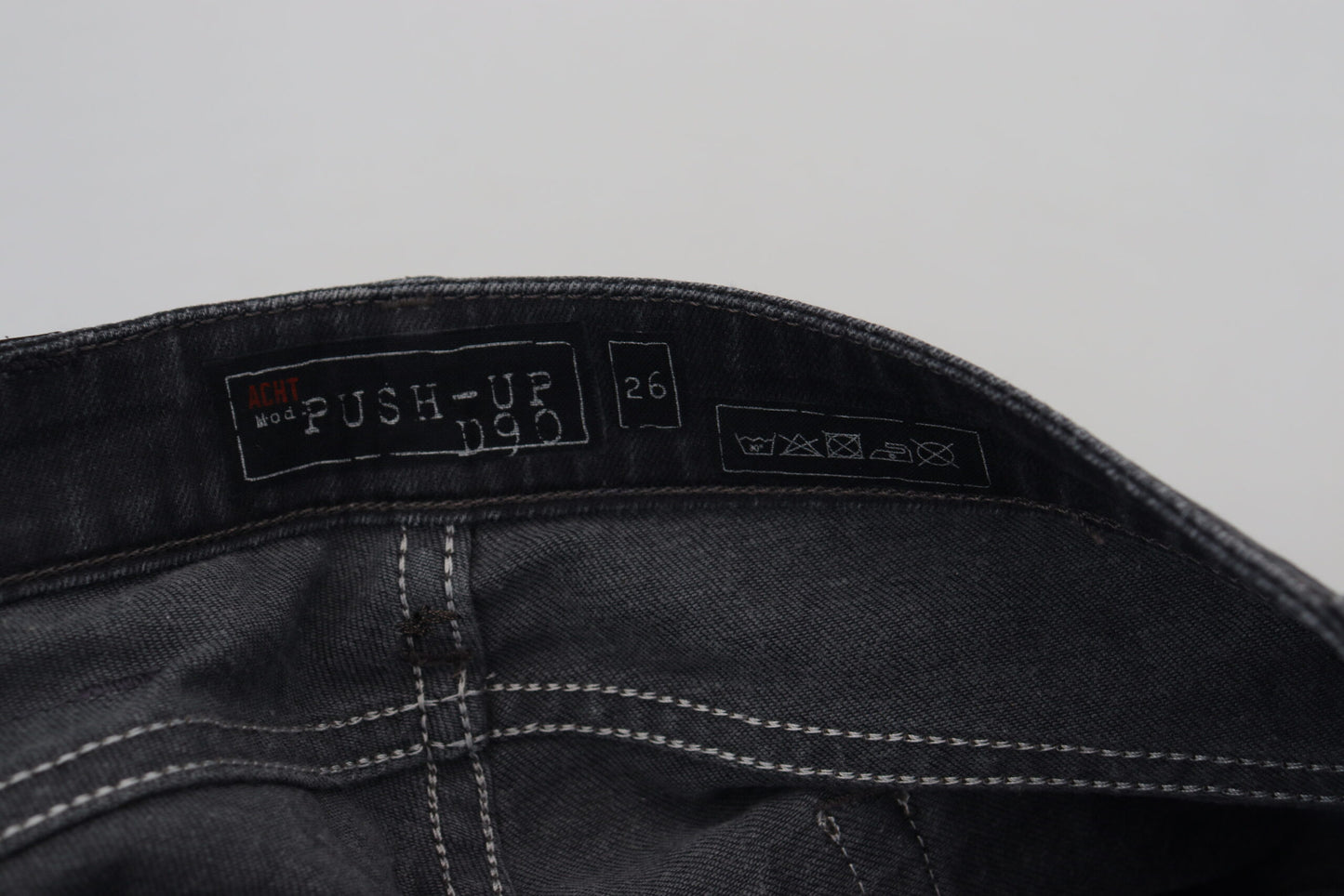 - Sleek Black Washed Slim Fit Denim