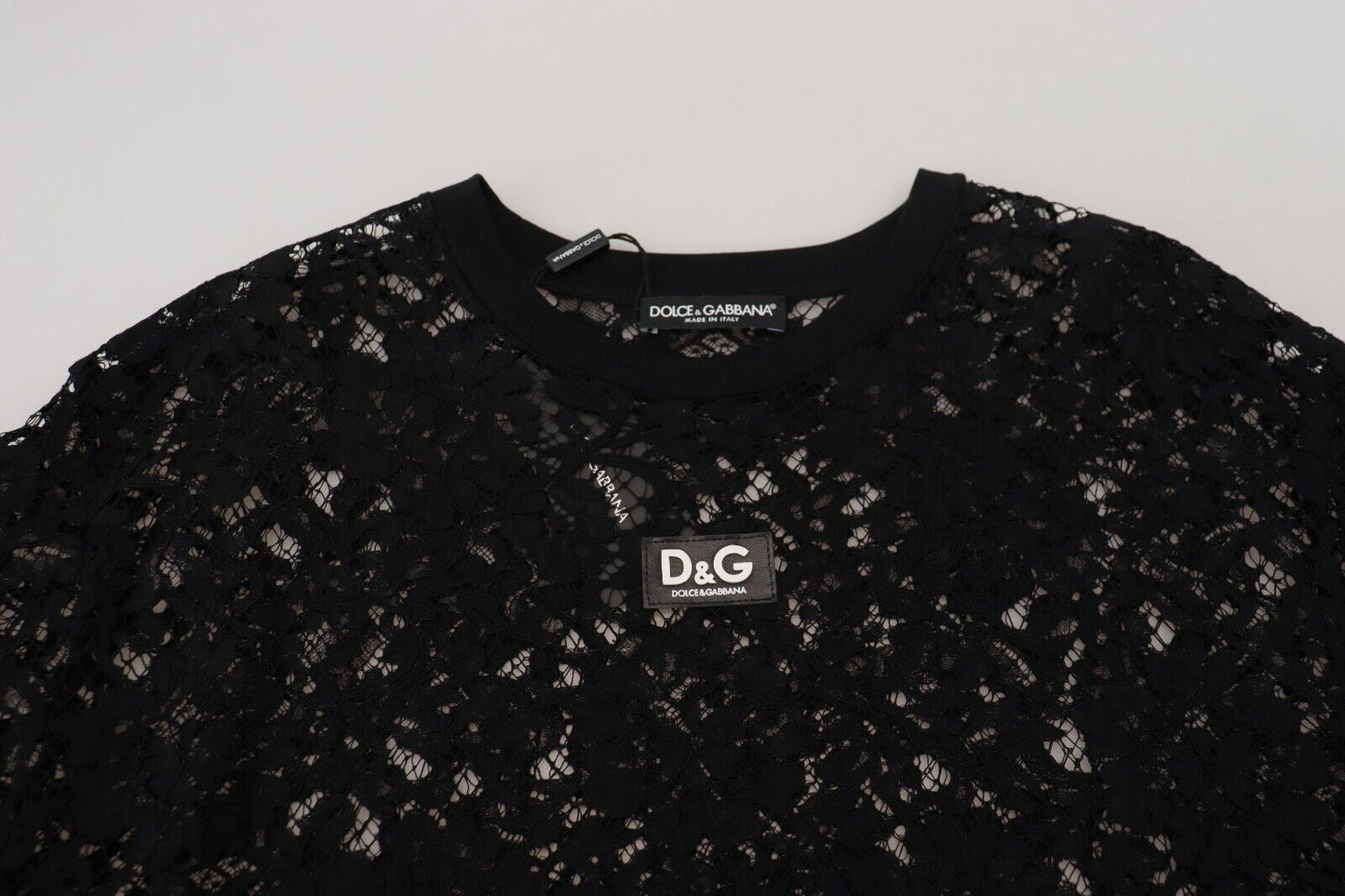 - Elegant Black Floral Lace Shift Dress