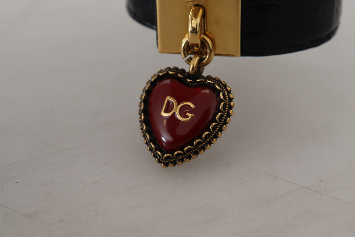 - Elegant Black Leather Gold Detail Bracelet