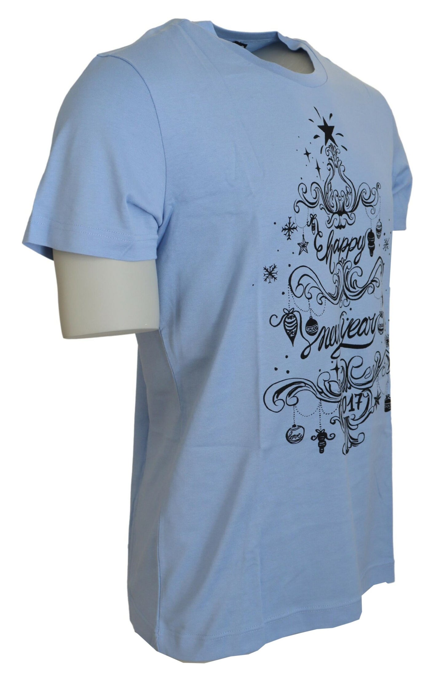 - Elegant Light Blue Cotton Tee