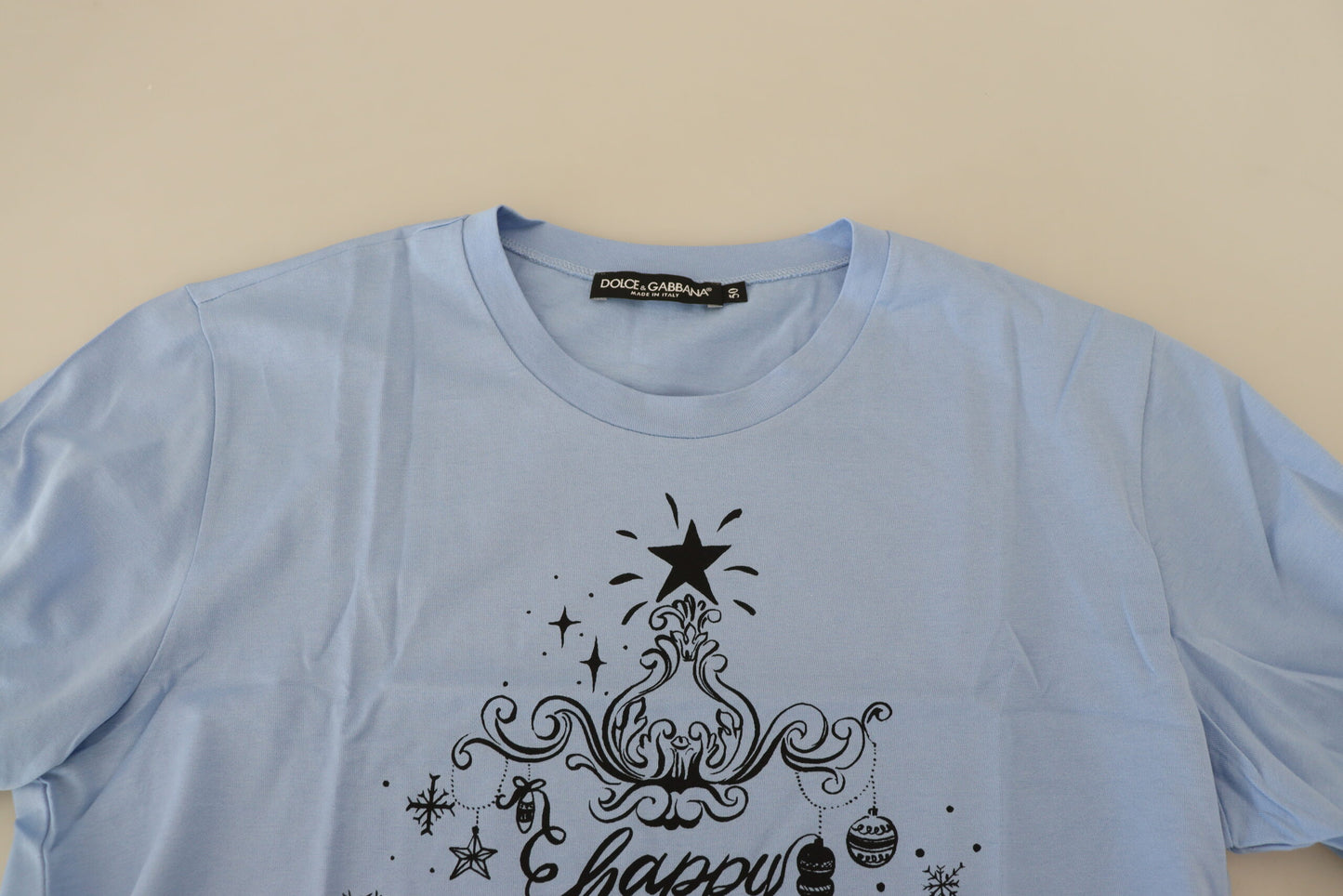 - Elegant Light Blue Cotton Tee