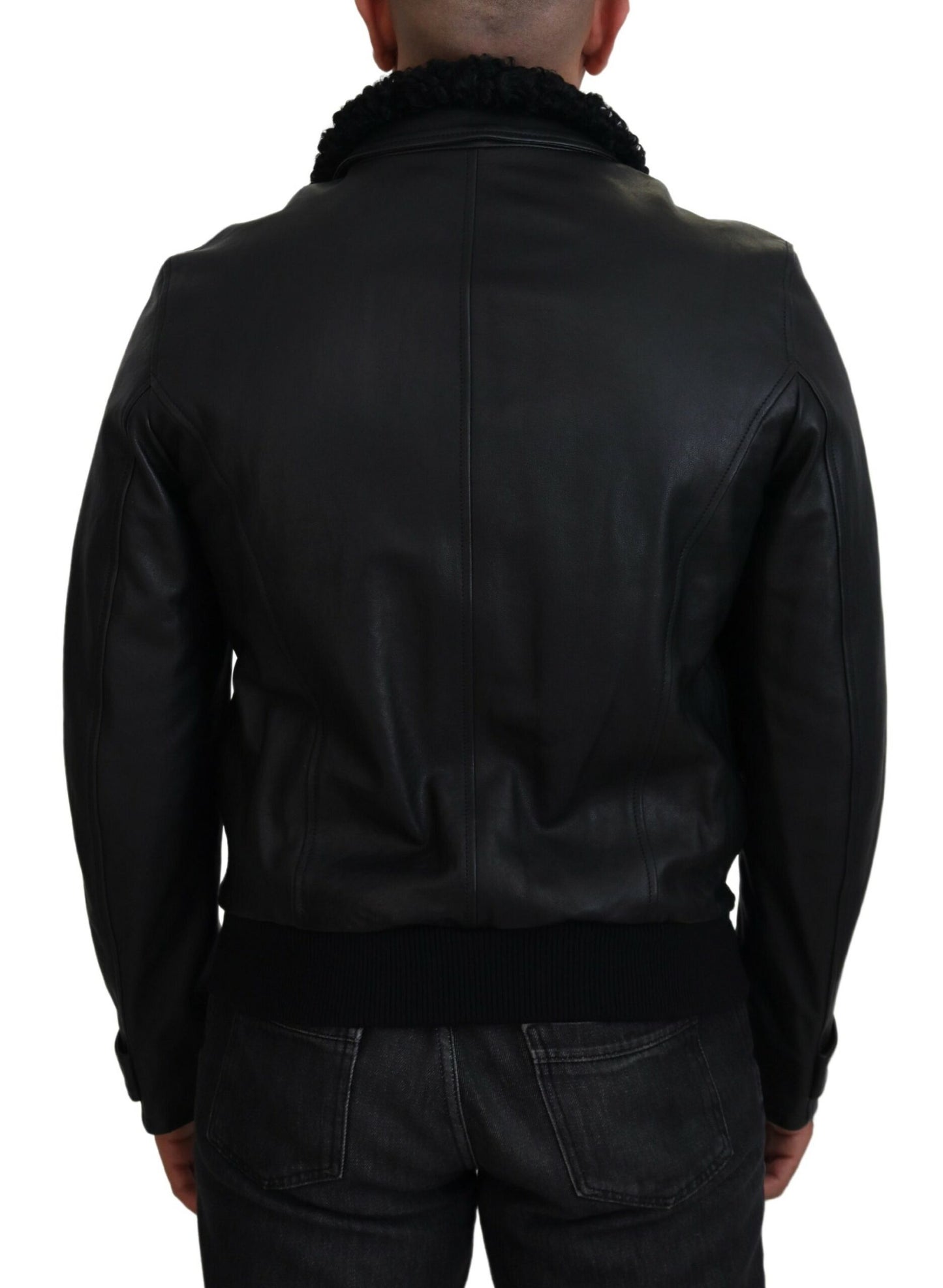 Chic Black Leather Silk-Lined Jacket - The Luxe Alliance