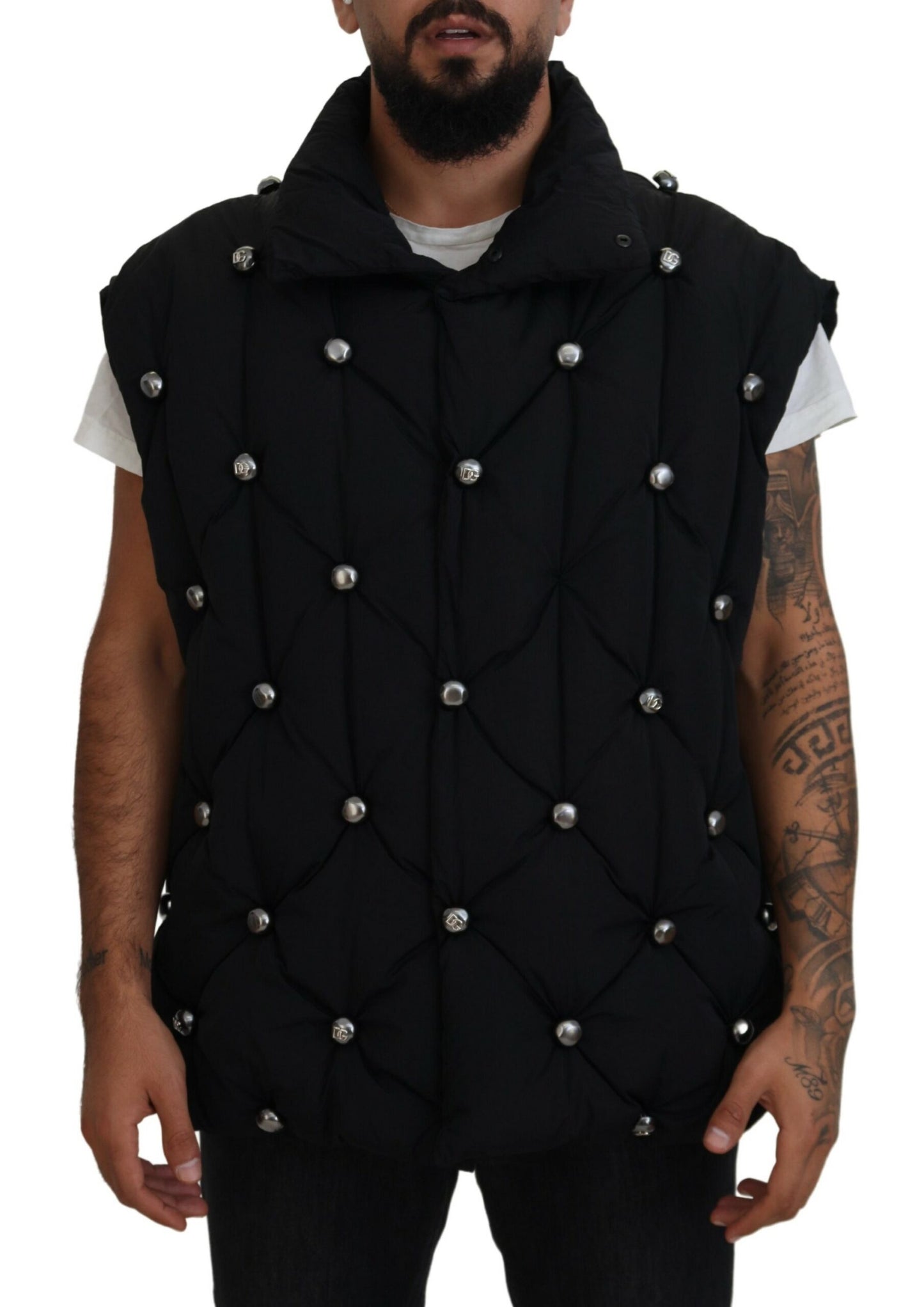 - Elegant Black Sleeveless Vest Jacket