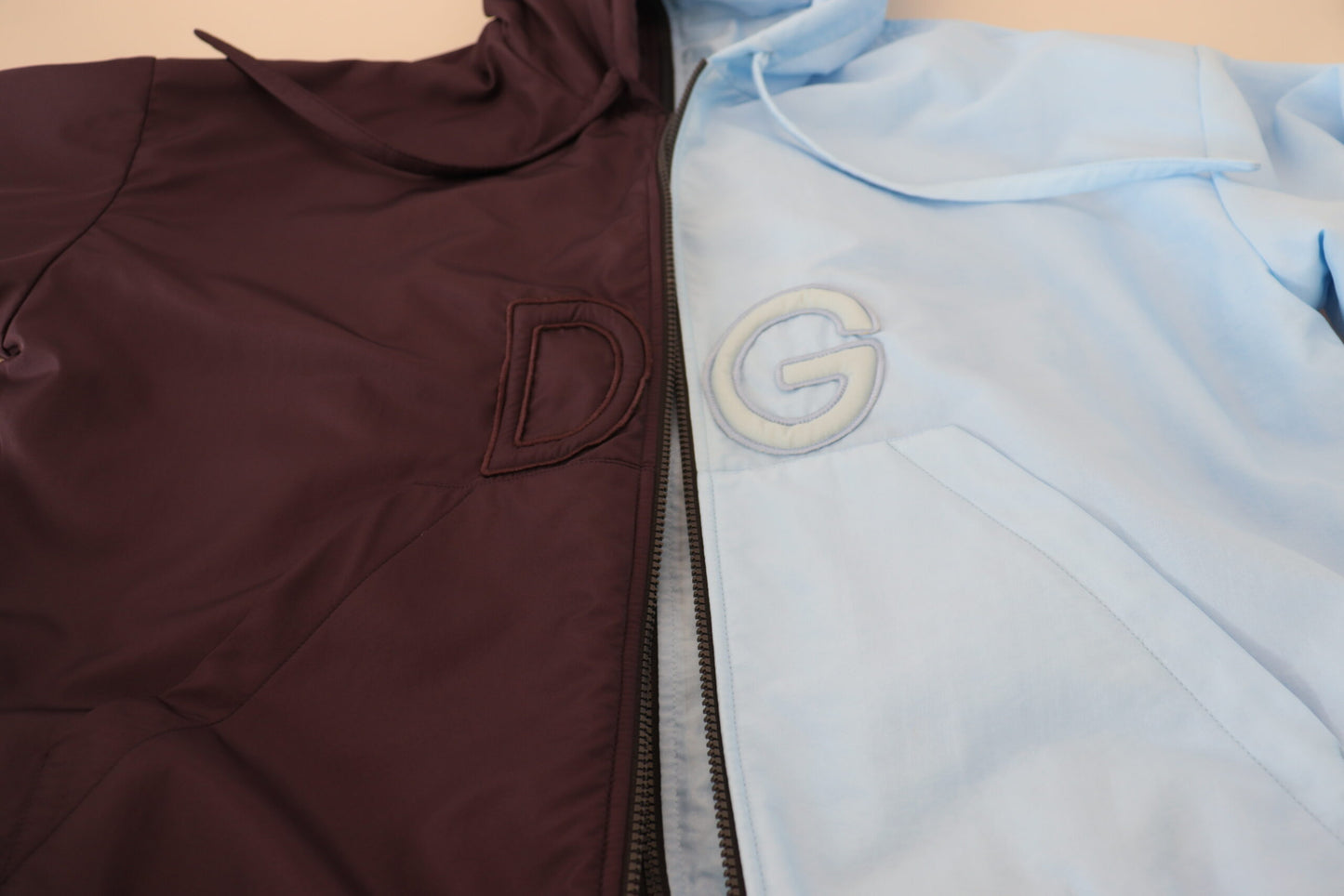 - Elegant Hooded Blue Jacket - Full Zipper Closure