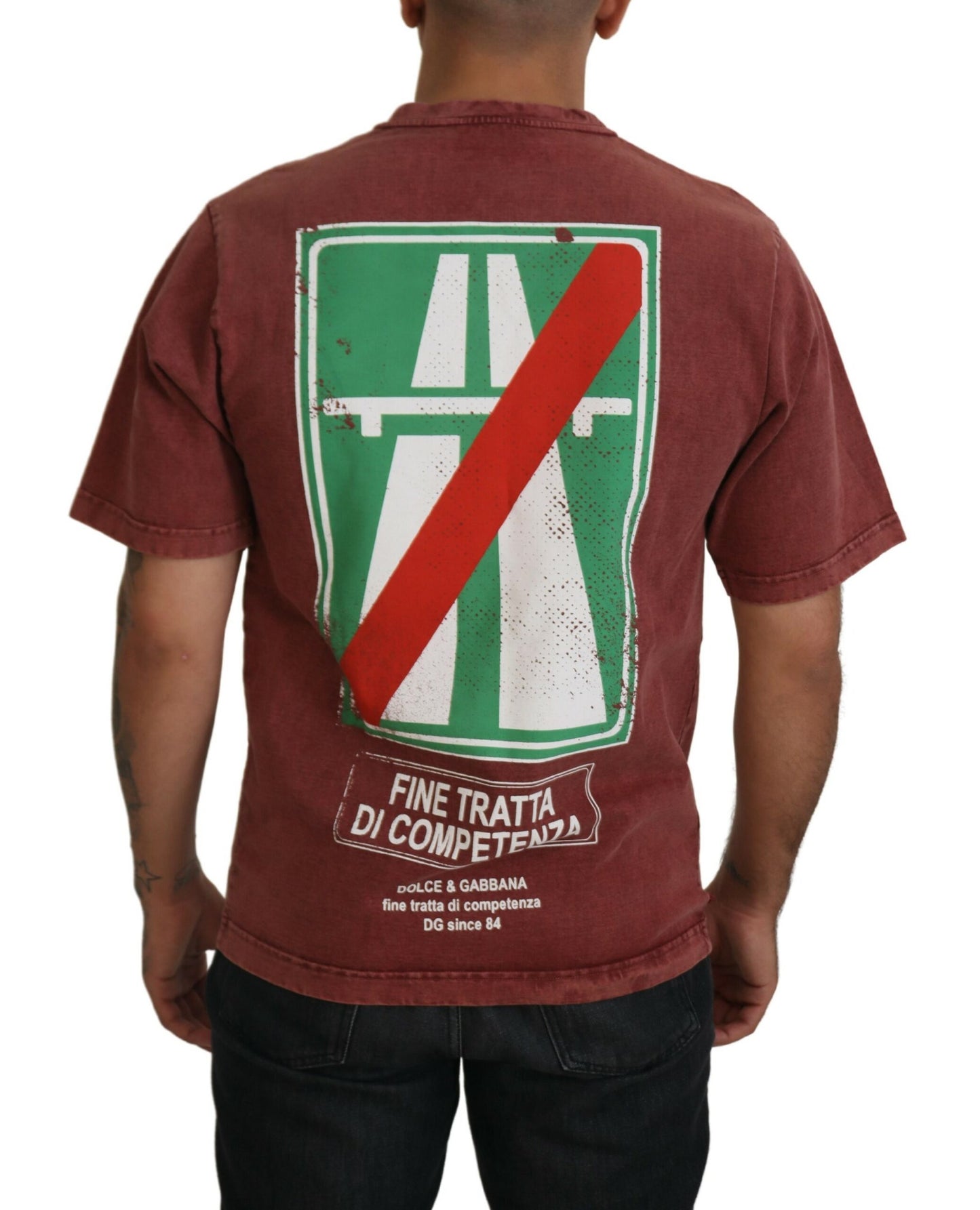 - Elegant Maroon Printed Cotton Tee