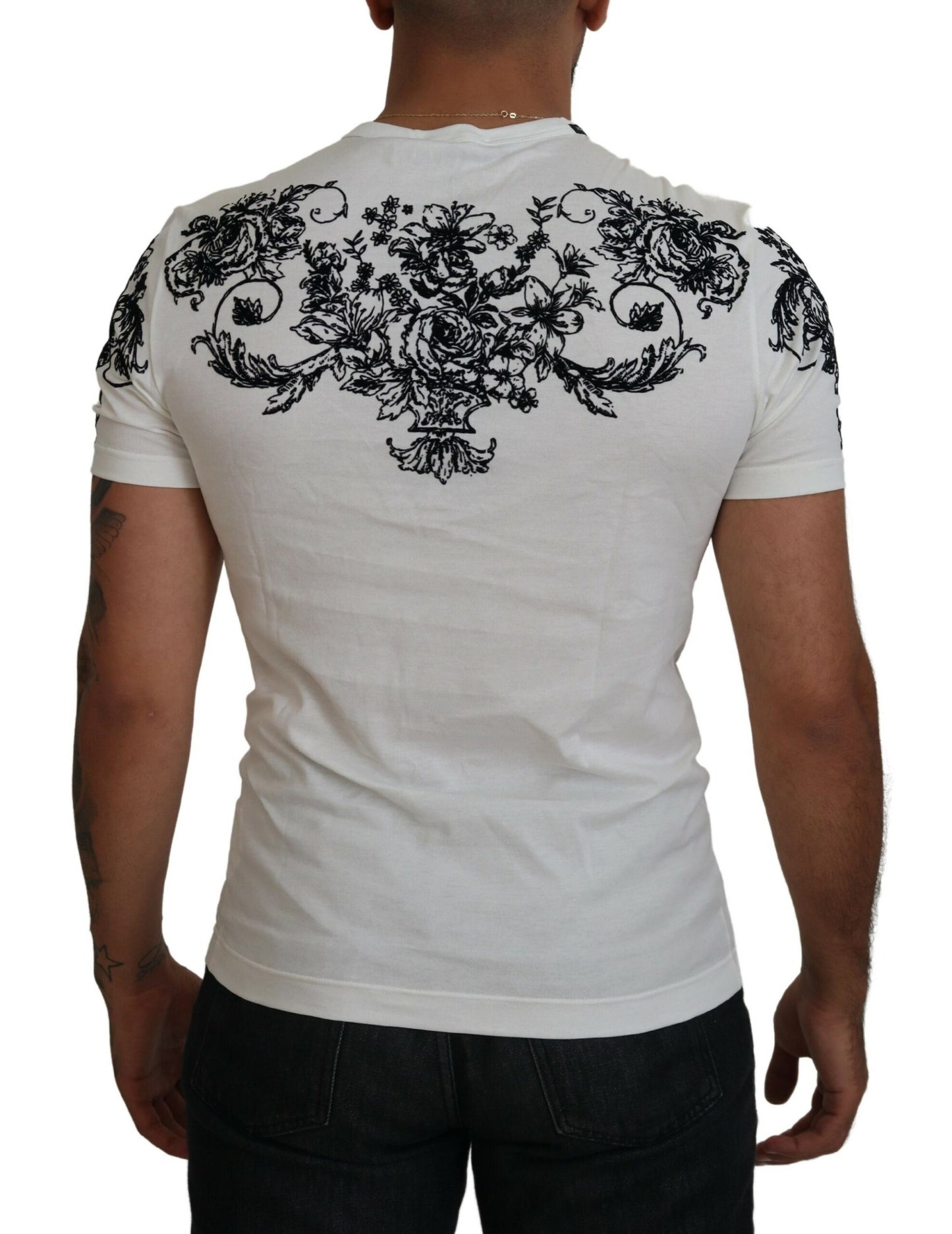 - Elegant Floral Crown Tee