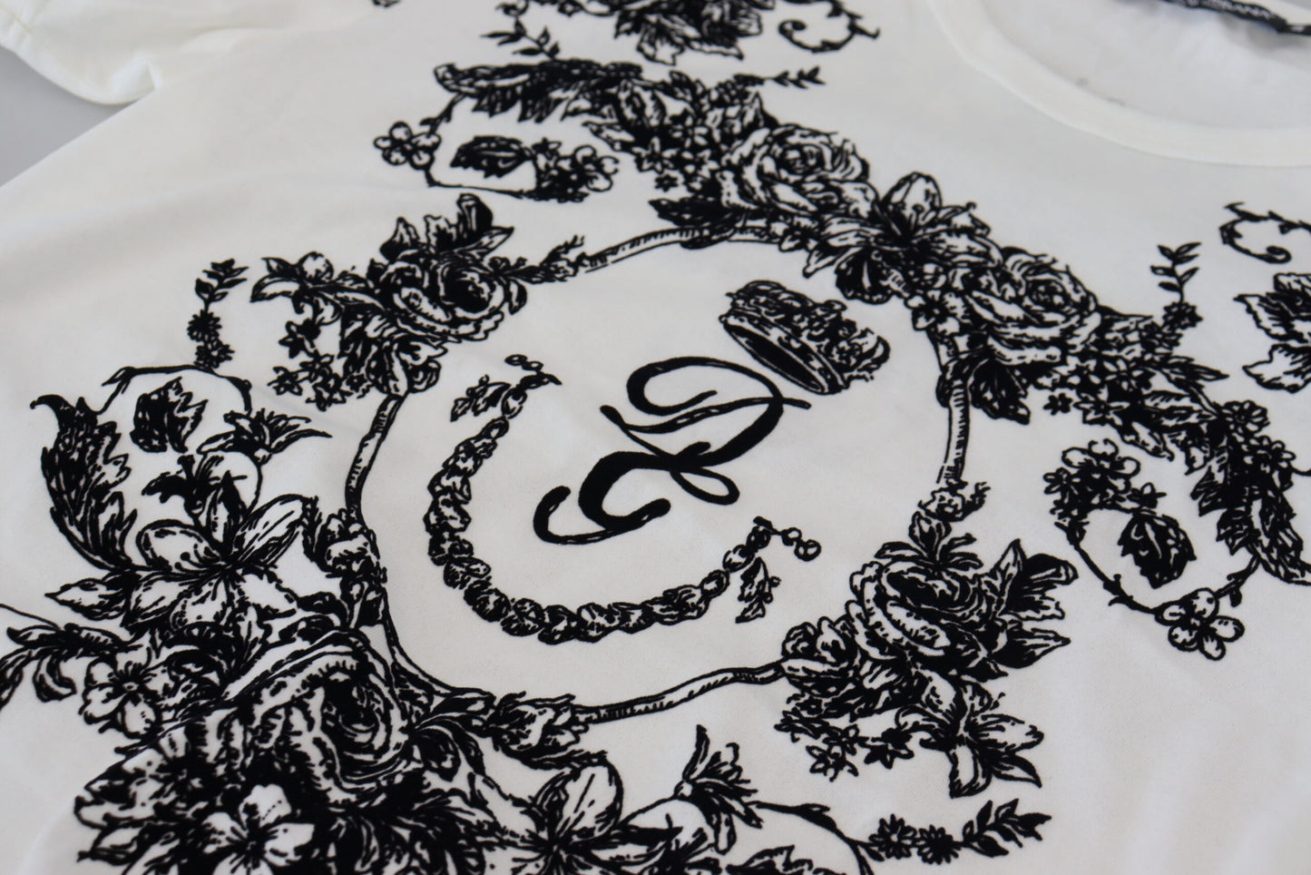 - Elegant Floral Crown Tee