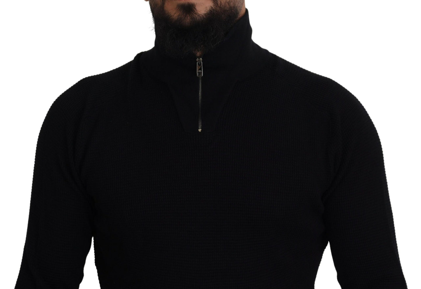 - Elegant Silk Blend Black Pullover Sweater