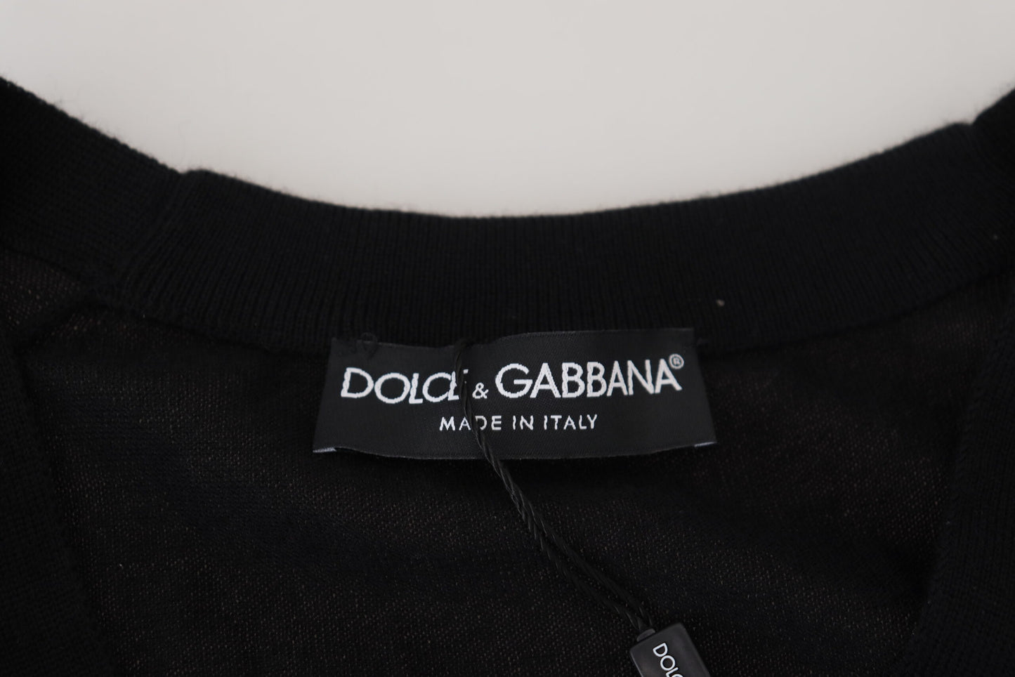- Elegant Black Cashmere Cardigan Sweater