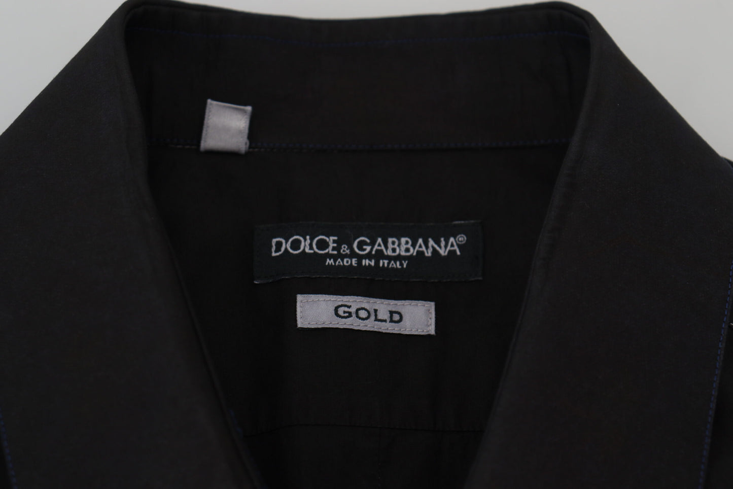 Dolce & Gabbana Men’s Black Formal Cotton Shirt – Italian Luxury Tailoring
