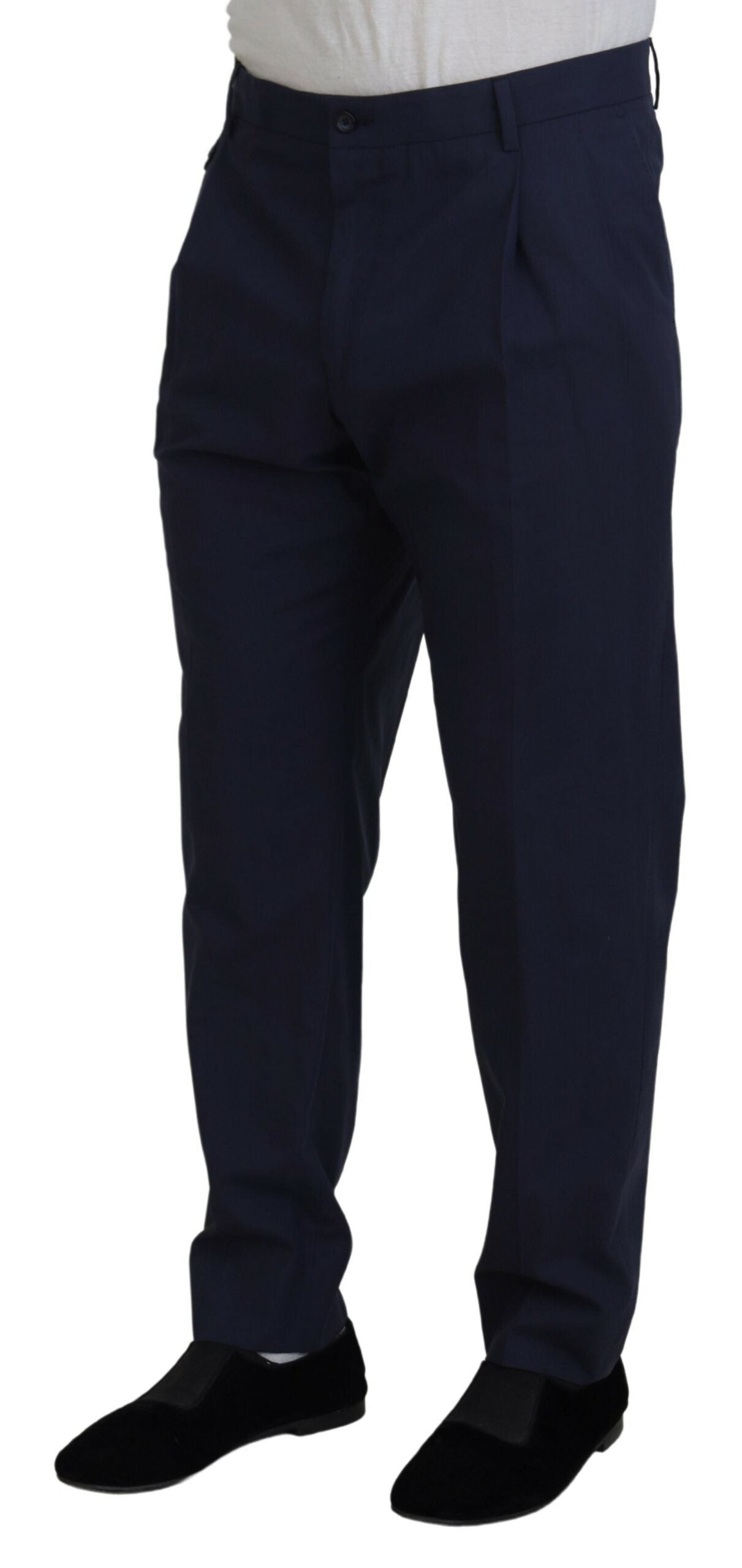- Elegant Dark Blue Chino Dress Pants