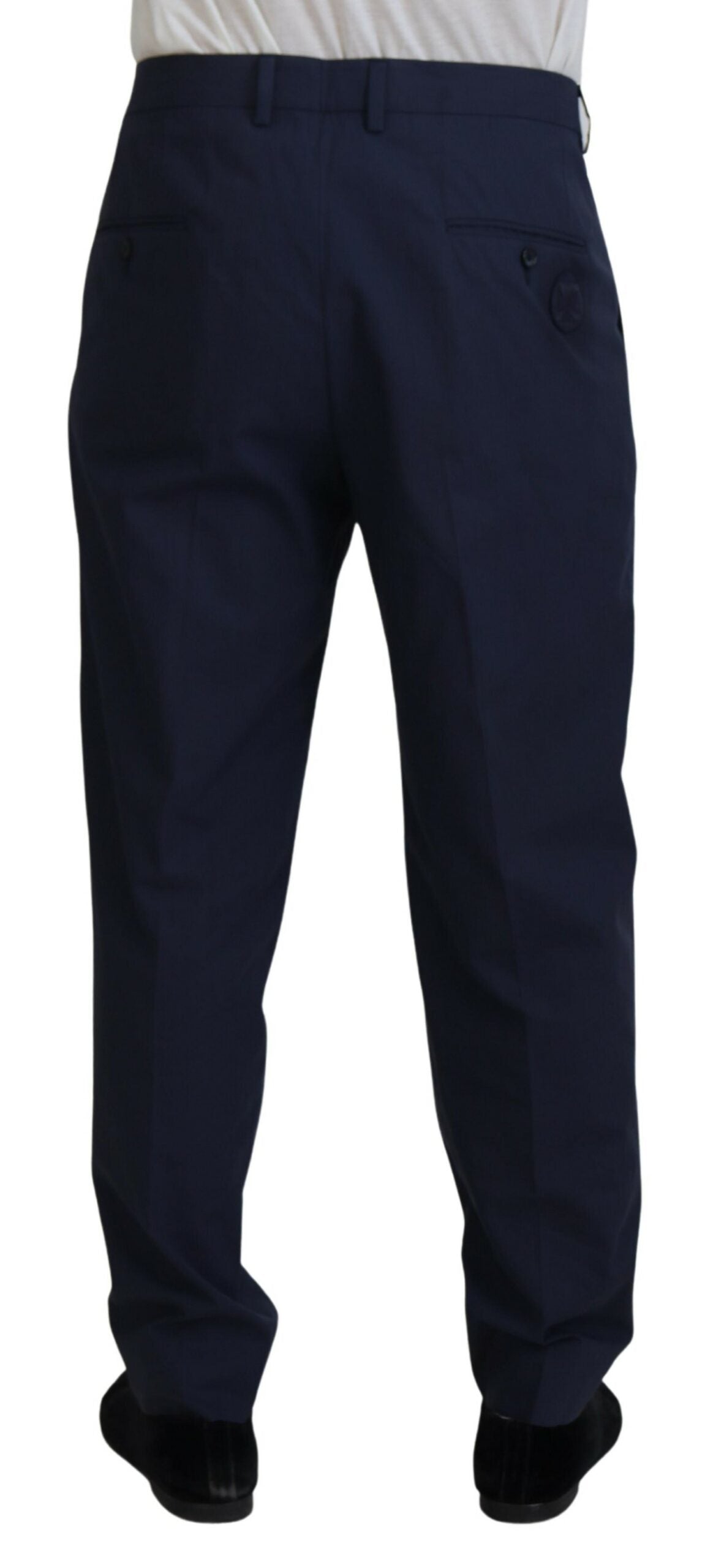 - Elegant Dark Blue Chino Dress Pants