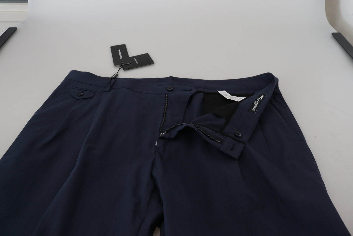 - Elegant Dark Blue Chino Dress Pants