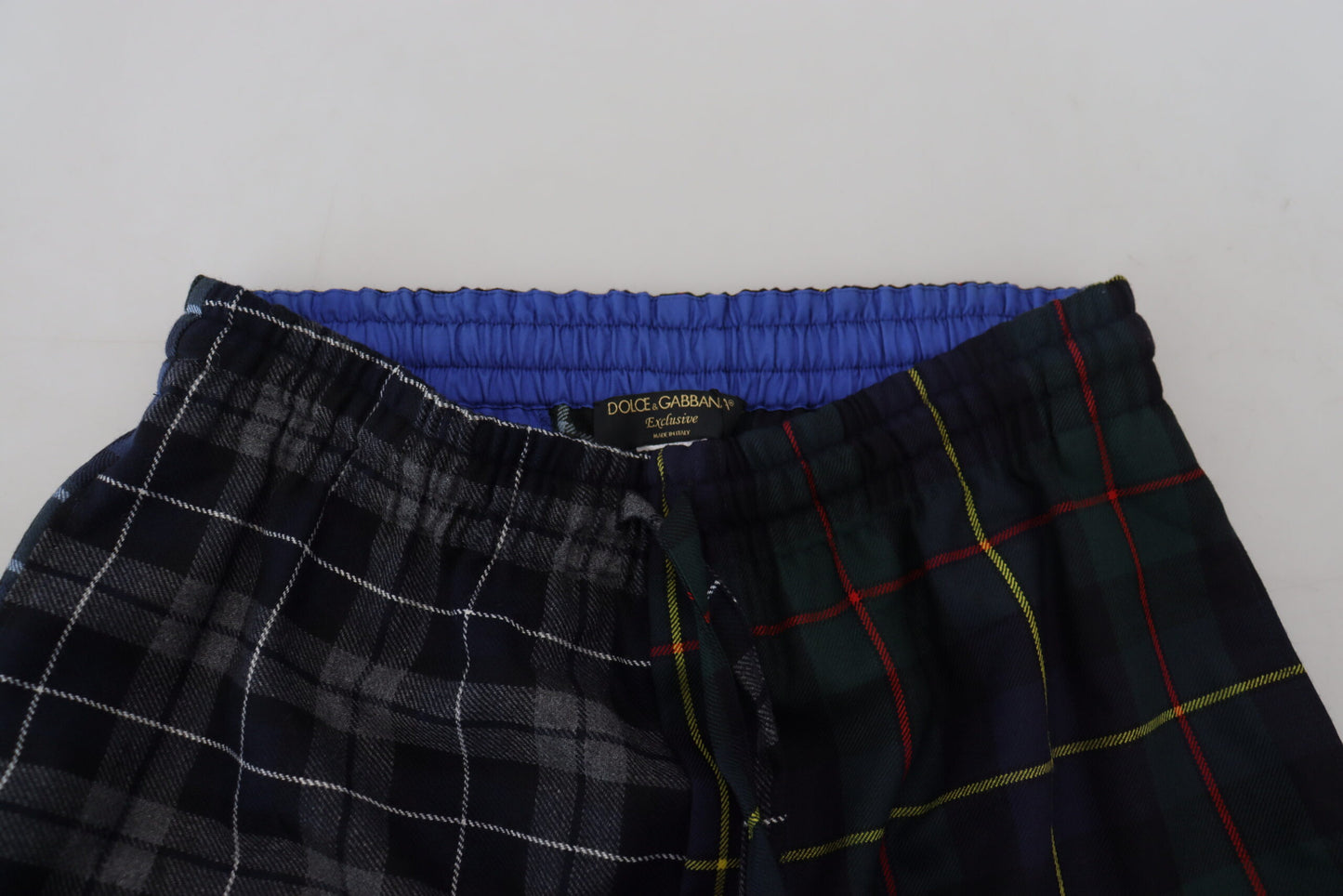 - Checkered Wool Blend Jogger Pants