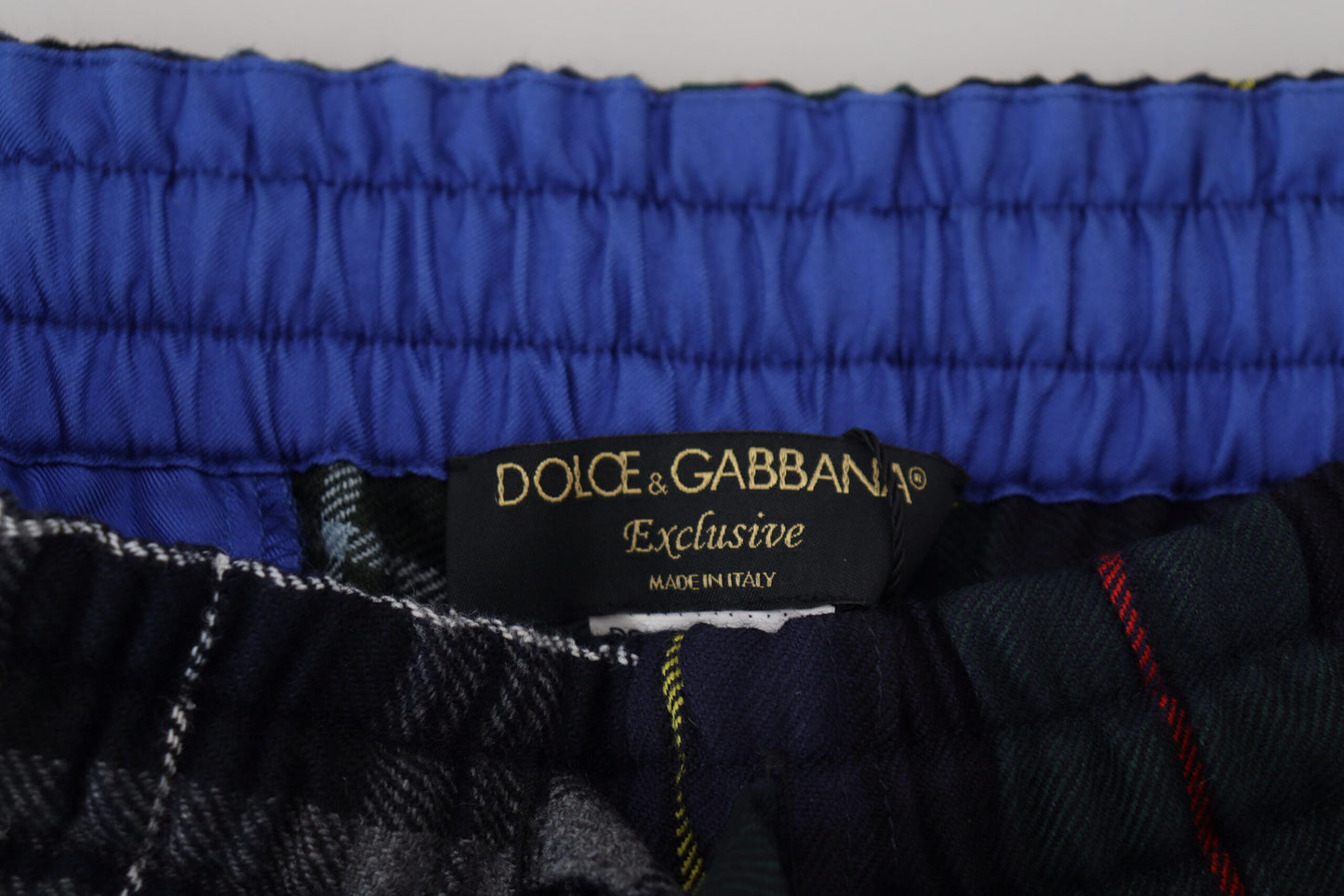 - Checkered Wool Blend Jogger Pants