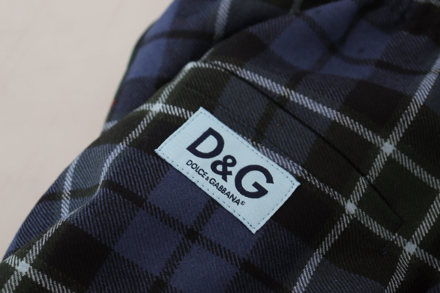 - Checkered Wool Blend Jogger Pants