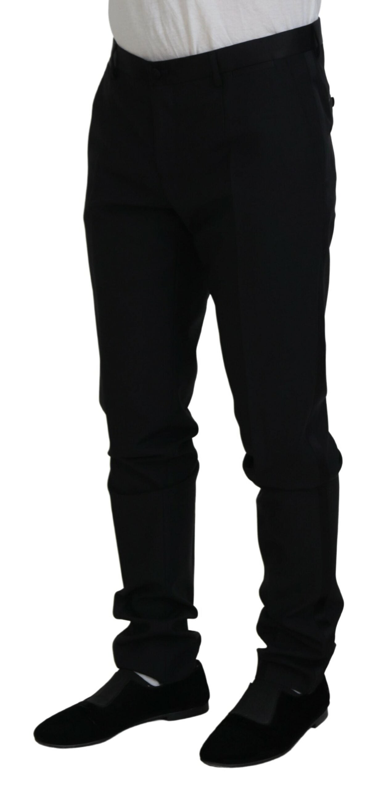 - Elegant Black Dress Pants from Virgin Wool Blend