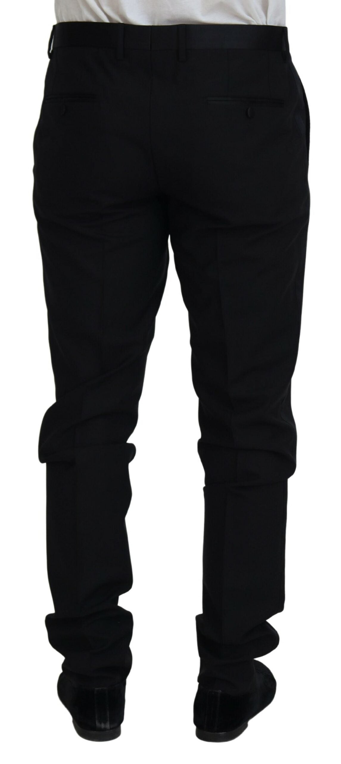 - Elegant Black Dress Pants from Virgin Wool Blend