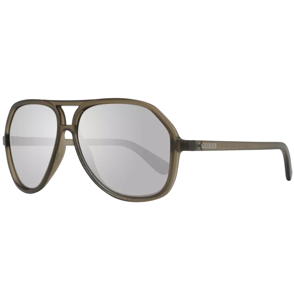 GUESS Brown Men Sunglasses - Bold Aviator Style