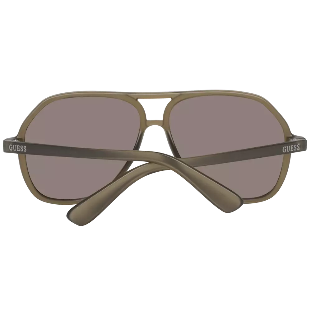 GUESS Brown Men Sunglasses - Bold Aviator Style